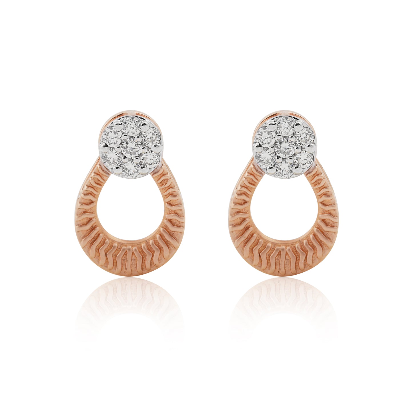 18KT Gold IGI Certified 0.32 Ct. Natural Diamond Stud Earrings gift for wife