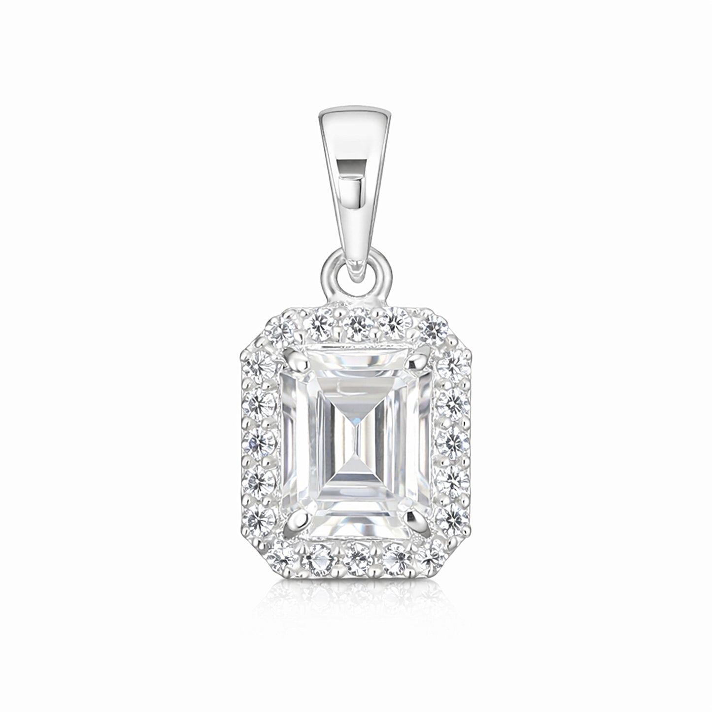 3.50 ct DEW Certified Moissanite Pendant for Wedding or Holiday Gift 18K Gold Plated Ve 18K Gold Plated