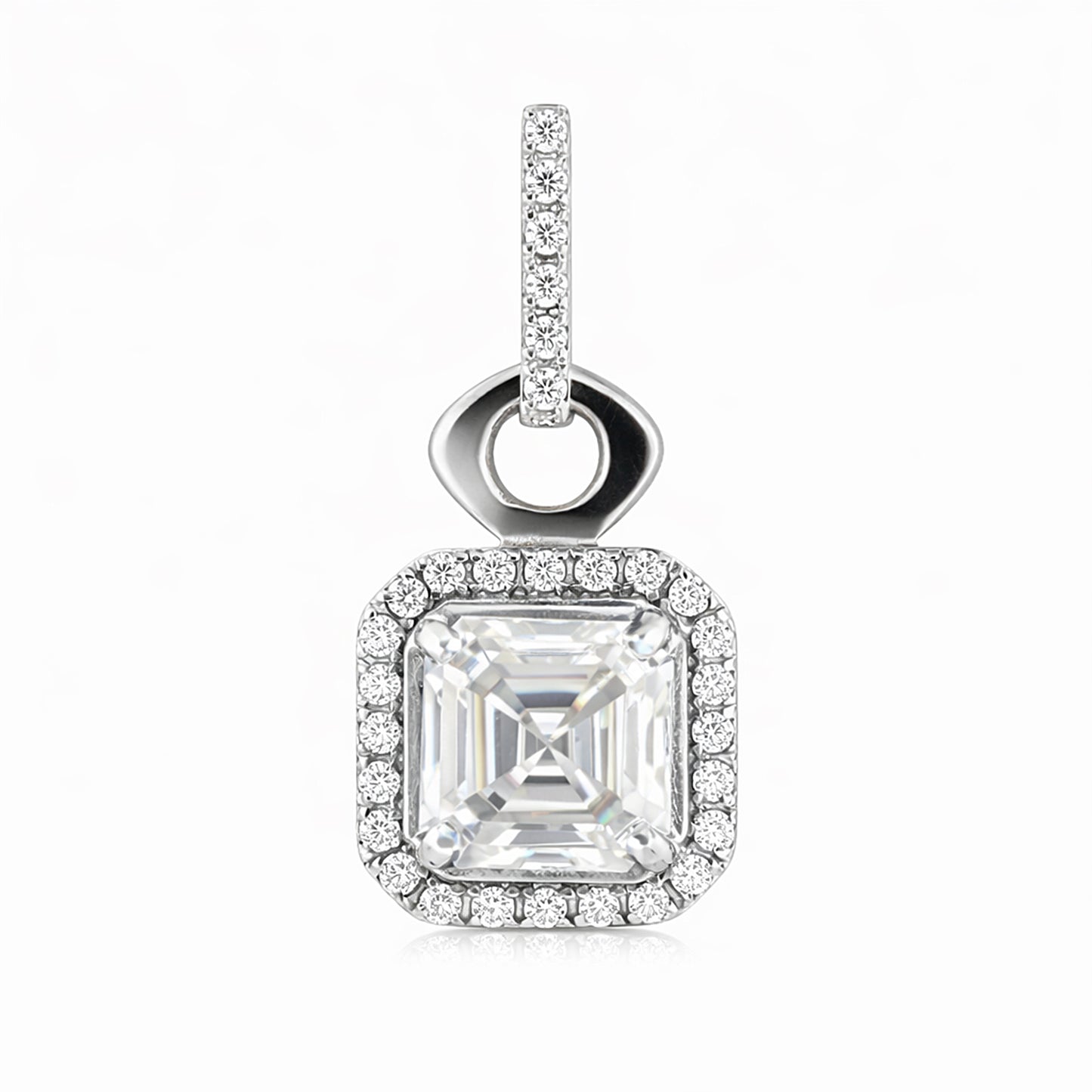 Moissanite 5.40 Ct Certified Moisanite Pendant Accents Back to School Jewelry Gold Vermeil