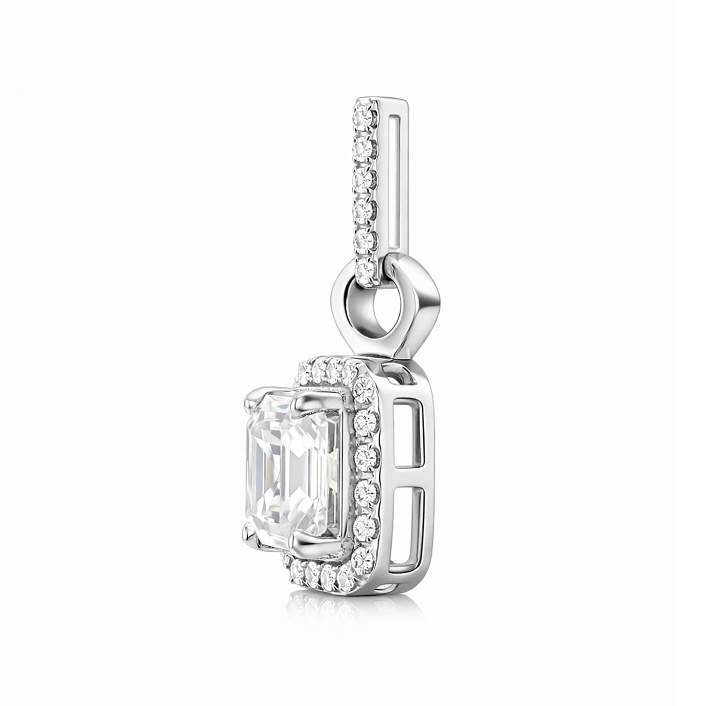 Moissanite 5.40 Ct Certified Moisanite Pendant Accents Back to School Jewelry Gold Vermeil