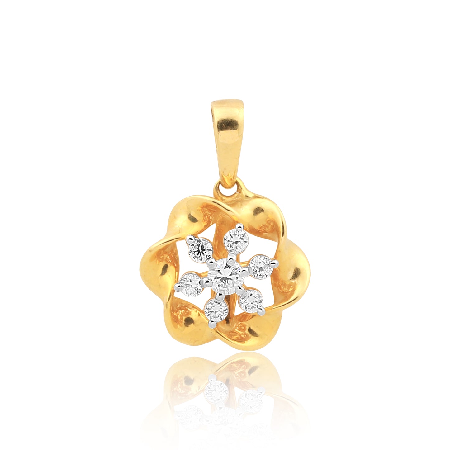 18K Gold Pendant with 0.29 Ct IGI Certified Natural Diamond for Women