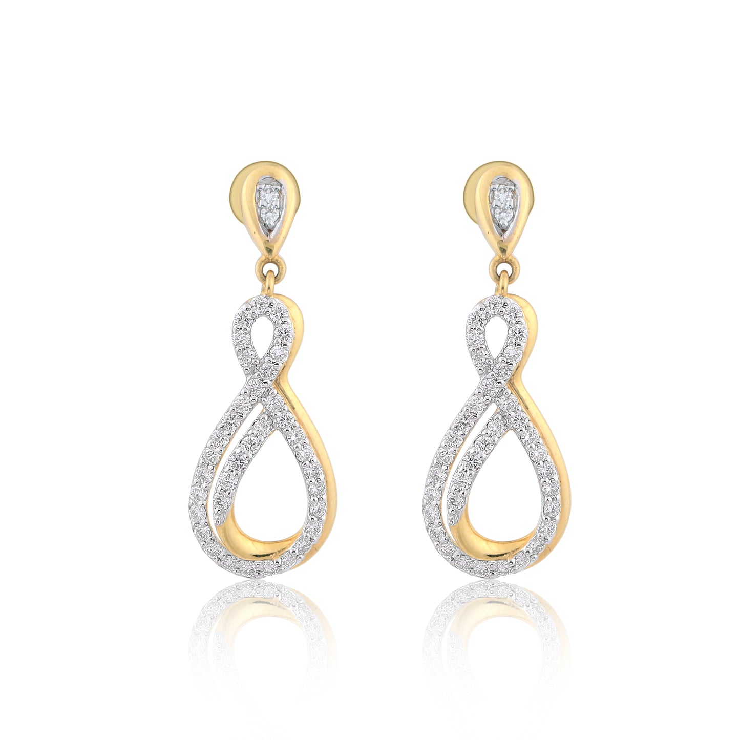 0.70 Ct. IGI Certified 18K Solid Gold Natural Diamond Earrings for Women