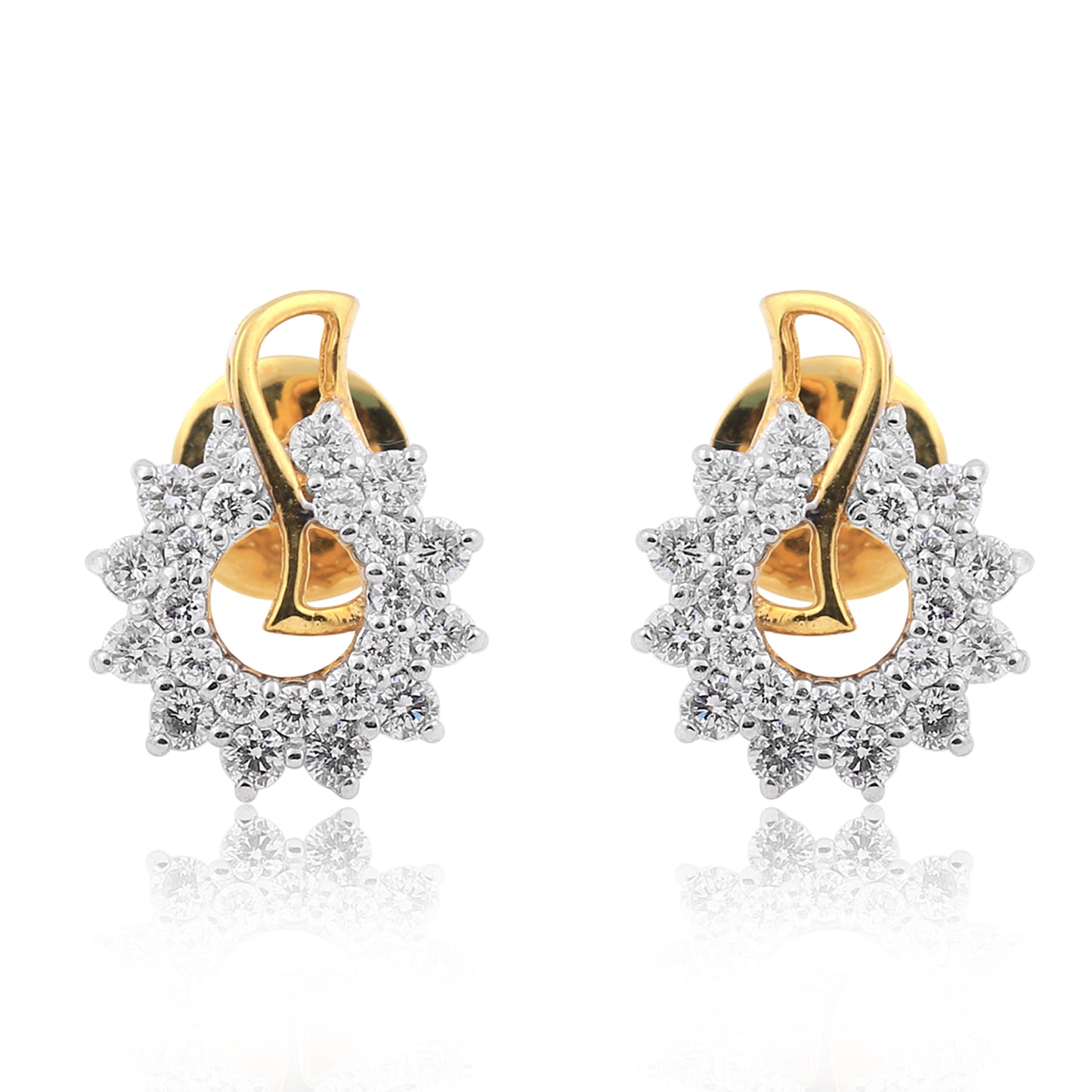 18k Gold Natural Diamond Pendant Set 1.50 ct Round Cut IGI Certified Jewelry