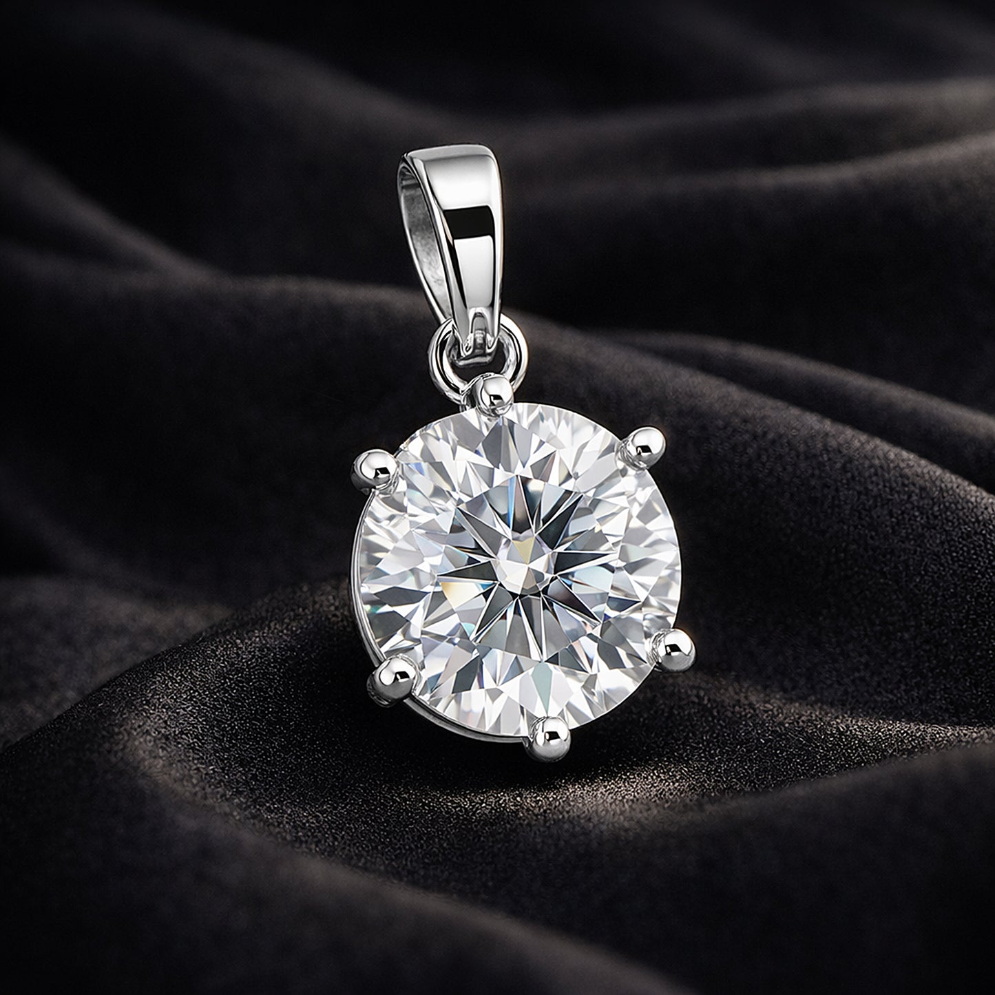 20 ct DEW F VS1 Moissanite Pendant in Gold Vermeil – Perfect Gift for Her This Fall