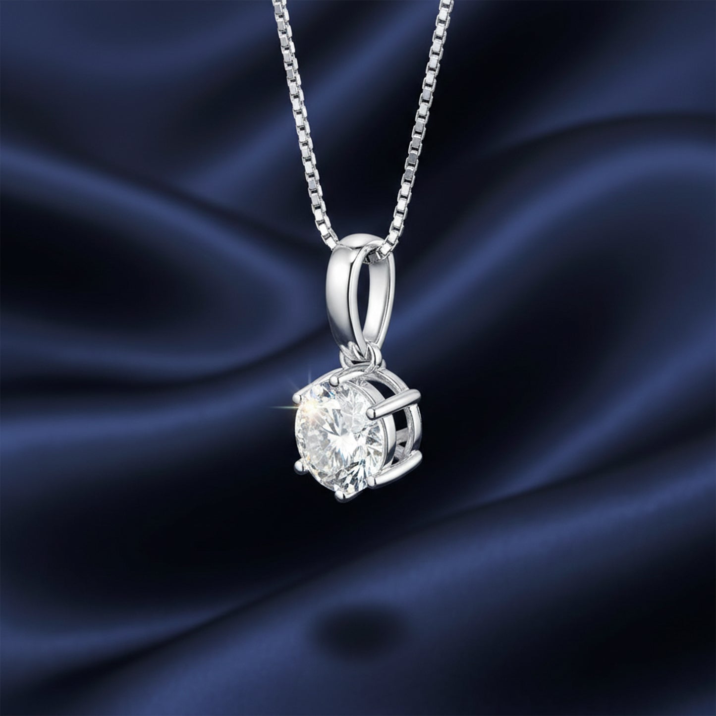 2.60 Ct Certified Moissanite Pendant Birthday Gift for Her 18K Gold Plated