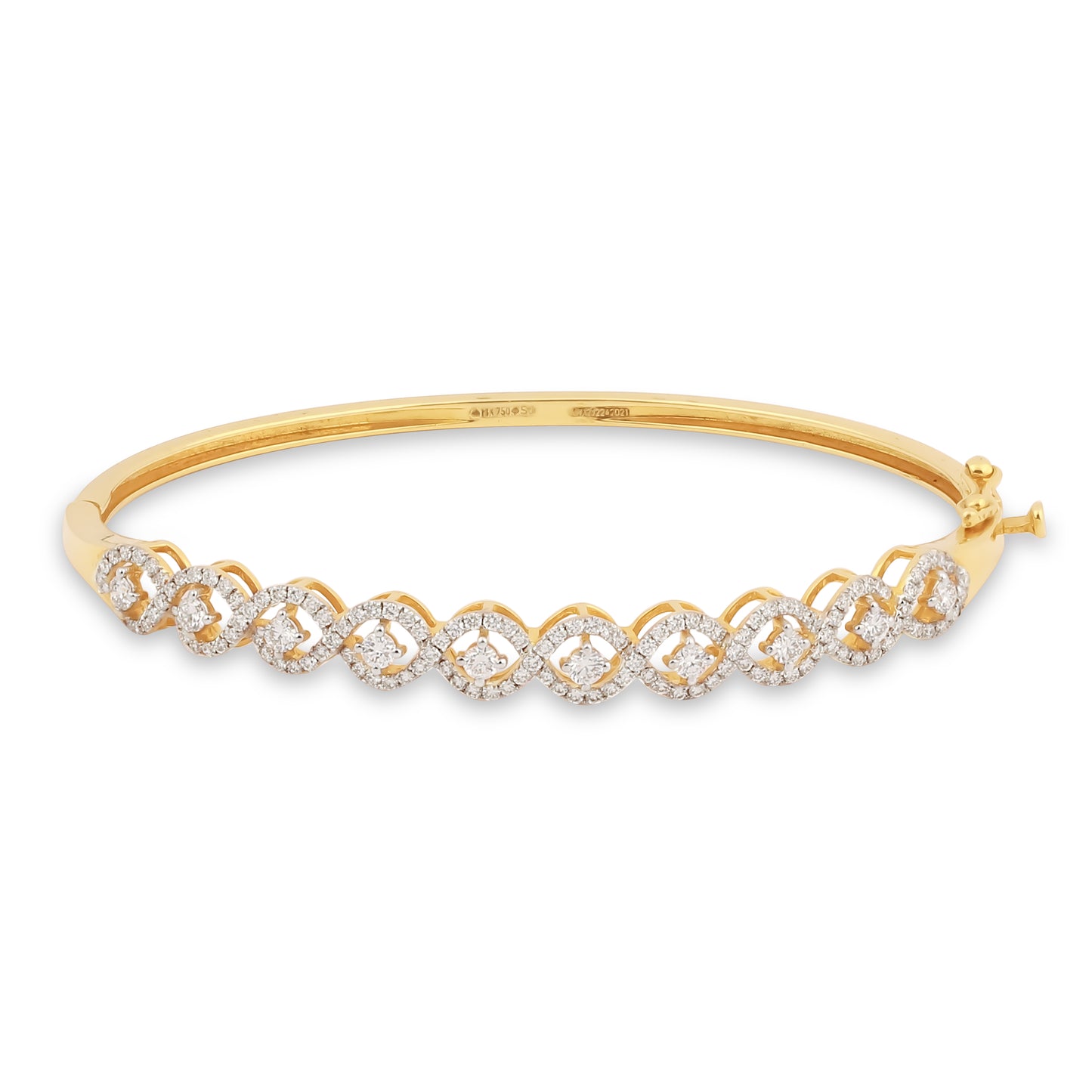 IGI Certified 18K Gold Natural Diamond Bracelet 1.34 CT G-H Color Clarity VS