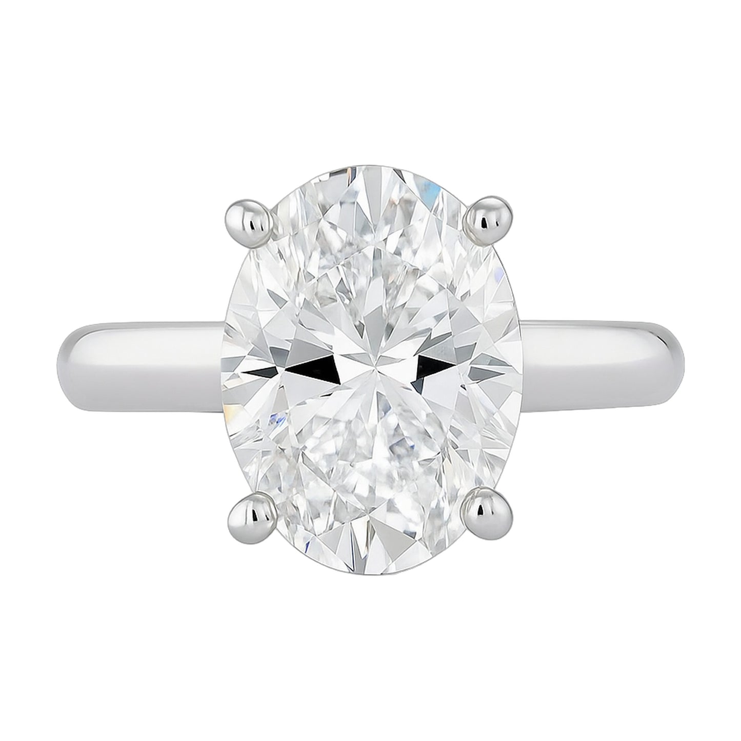 4.0 ct White Oval