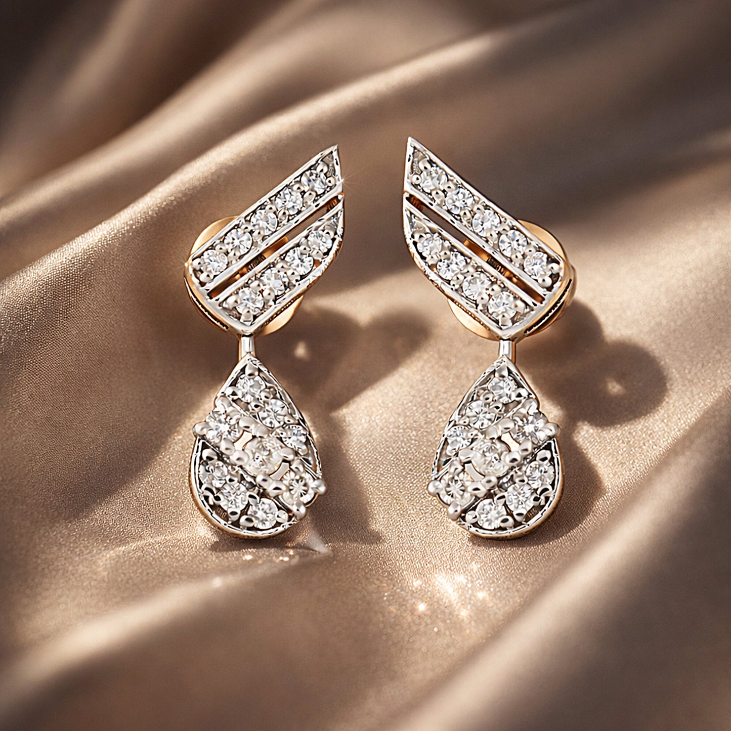 IGI Lab Grown Diamond Round Cluster Stud Earrings — Solid Gold, 0.45ct T.W.
