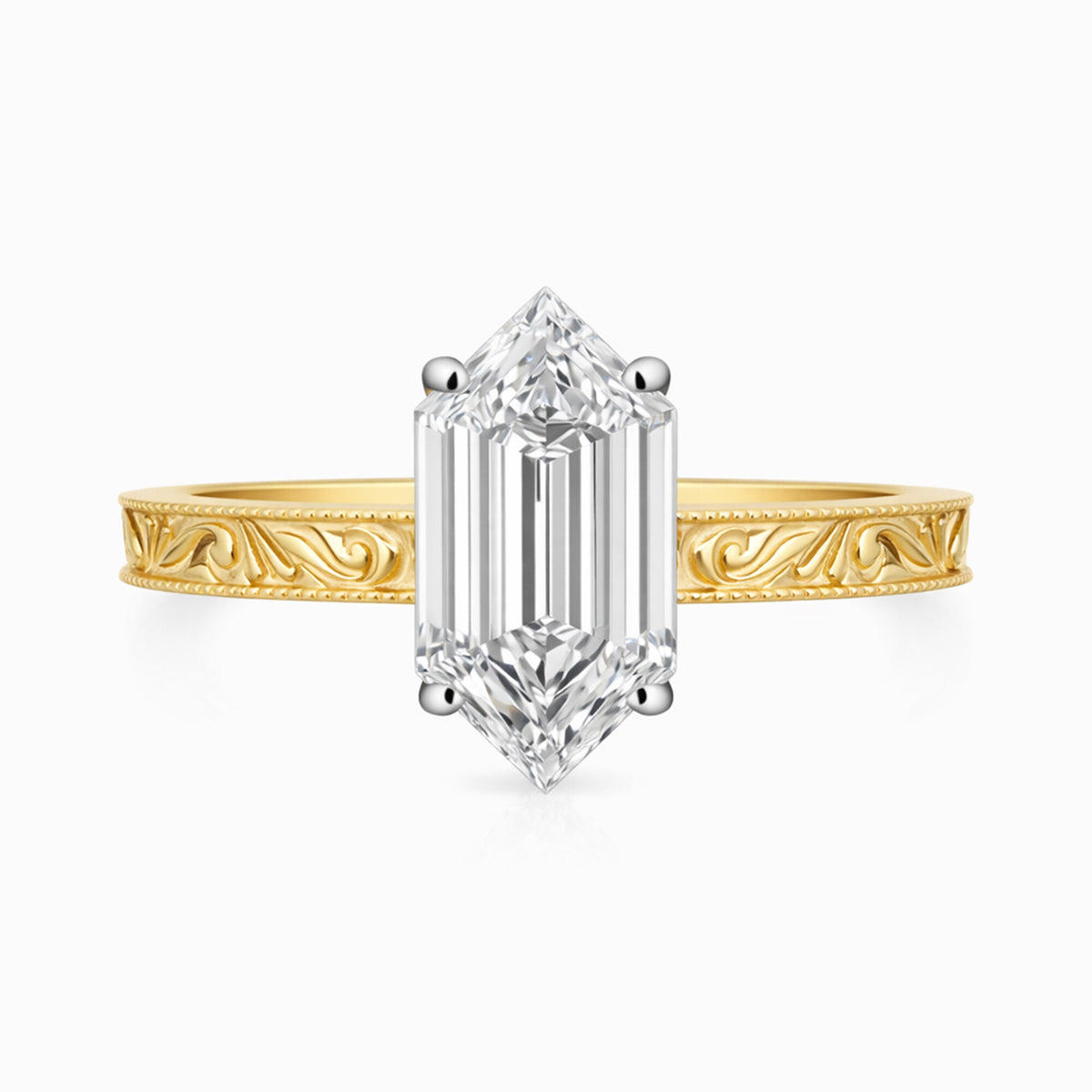 IGI Certified Lab Grown Diamond Fancy-Cut Ring — Solid 14K and 18K Gold