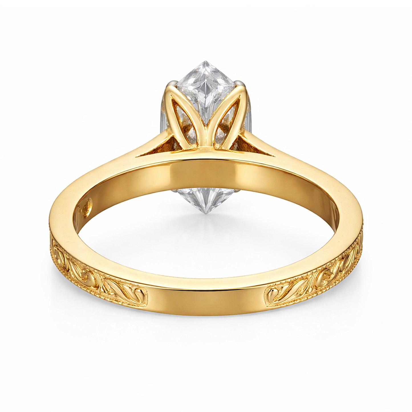 IGI Certified Lab Grown Diamond Fancy-Cut Ring — Solid 14K and 18K Gold