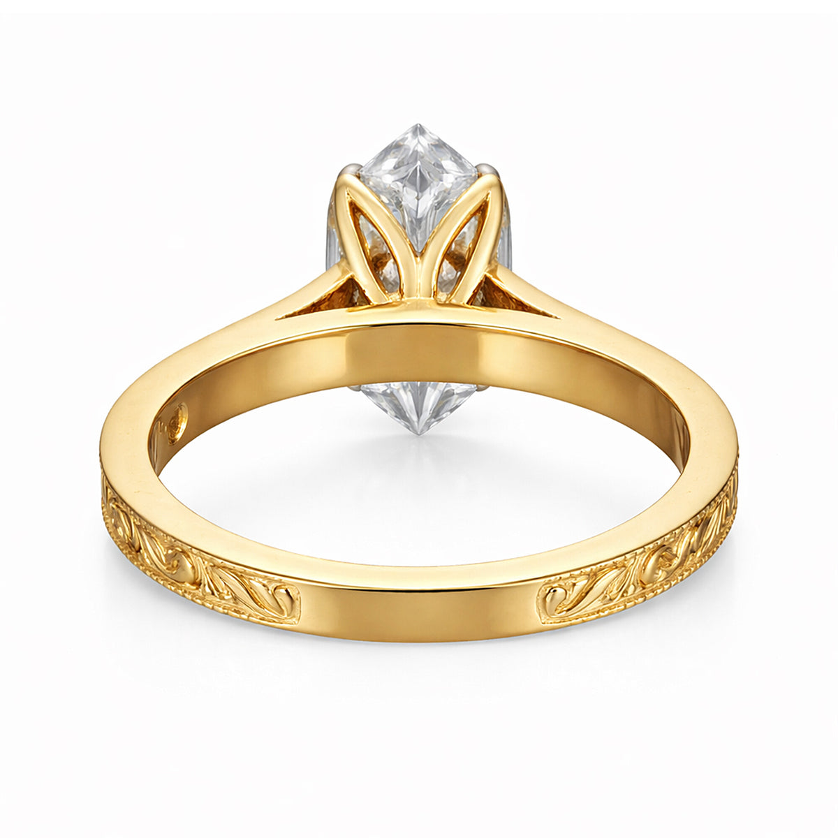 IGI Certified Lab Grown Diamond Fancy-Cut Ring — Solid 14K and 18K Gold