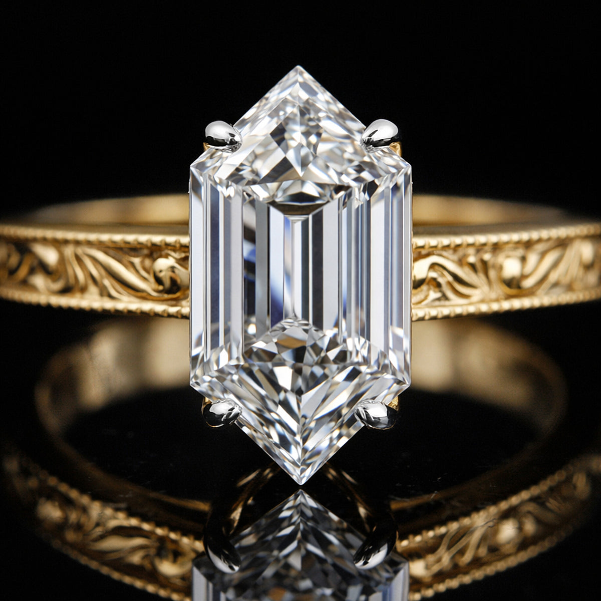 IGI Certified Lab Grown Diamond Fancy-Cut Ring — Solid 14K and 18K Gold