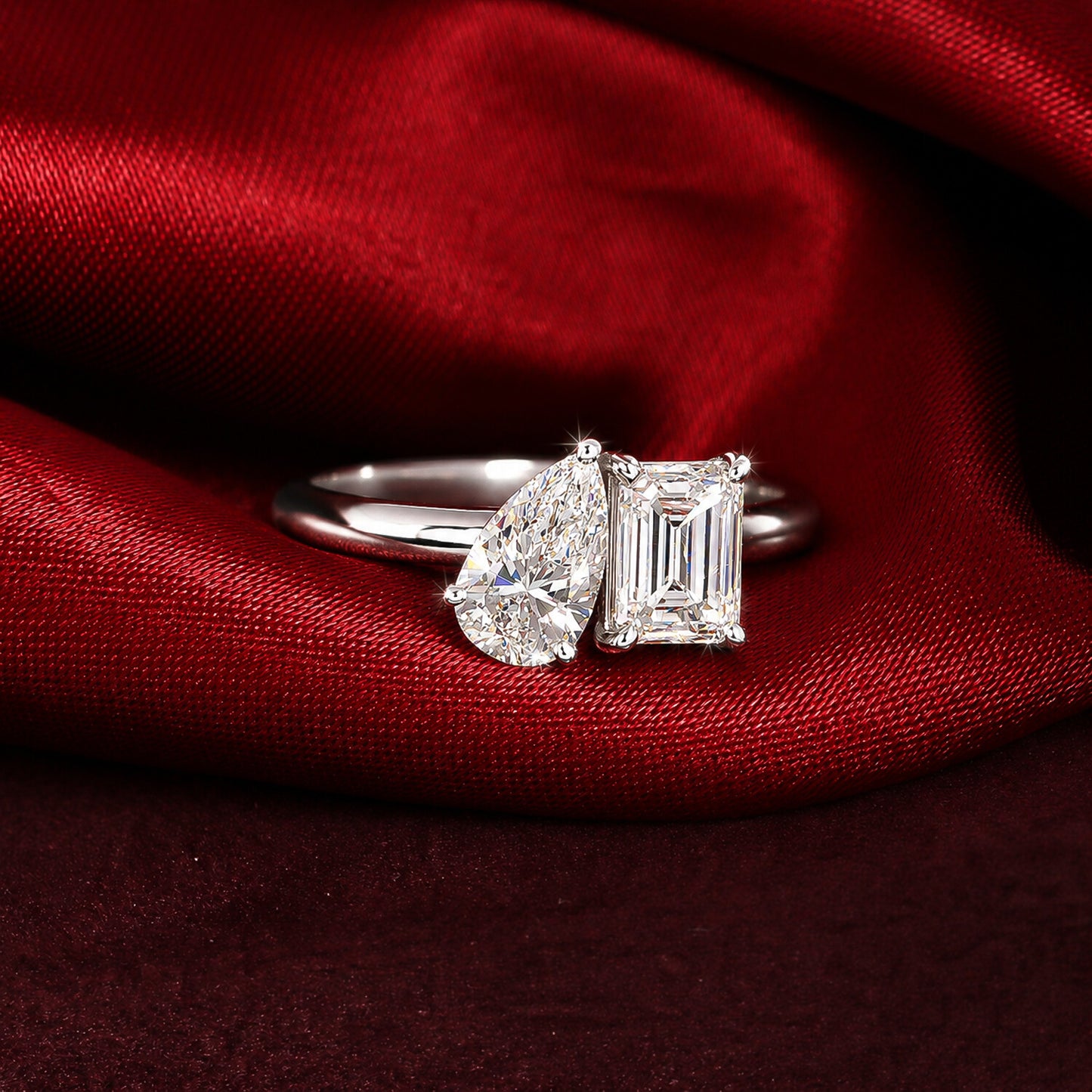 IGI Certified Lab Grown Diamond Emerald-Cut Ring — Solid 18K Gold