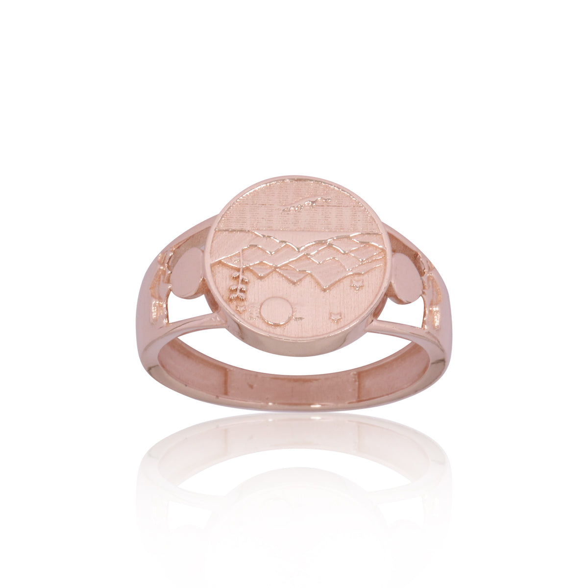 Solid Gold Band Ring — Minimalist Polished Design, 14K/18K Solid Gold
