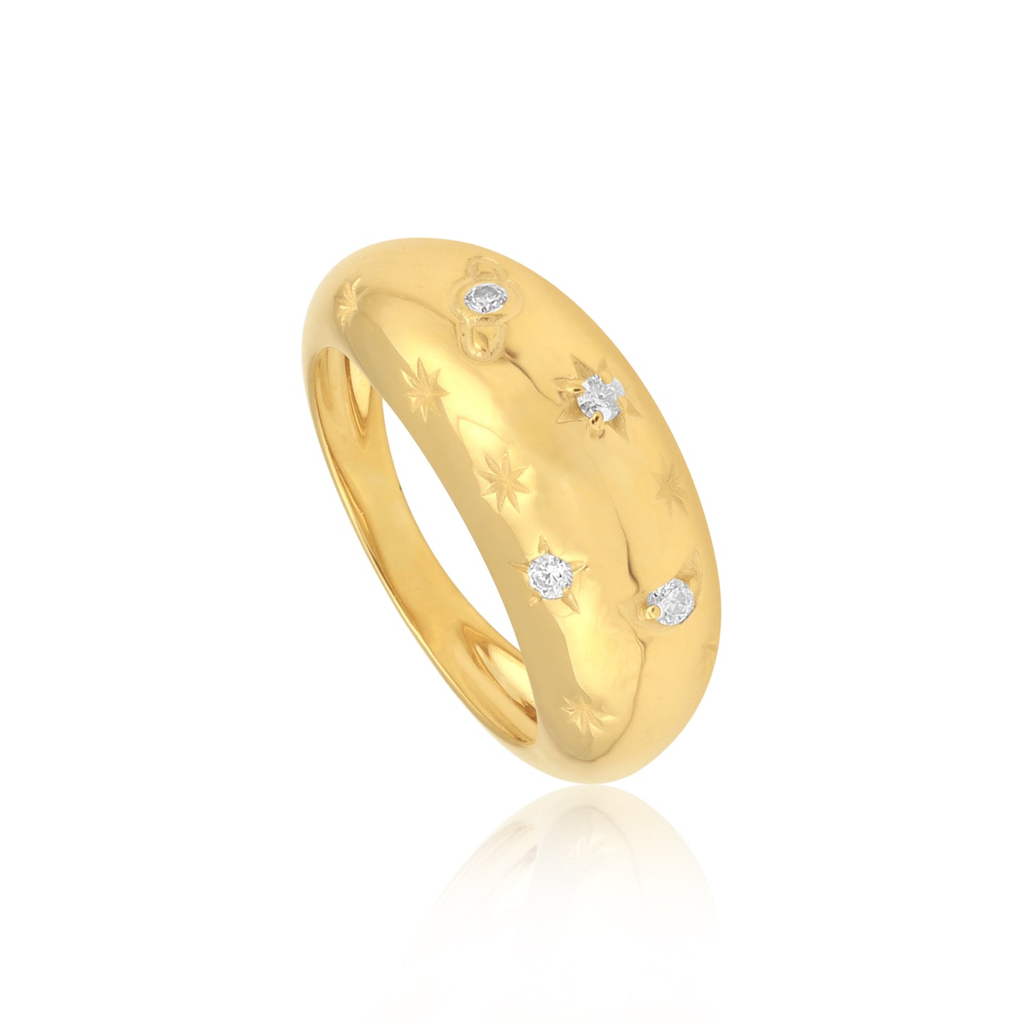 IGI Certified Lab Grown Diamond Accent Ring, 0.08ct tw — 14K/18K Solid Gold