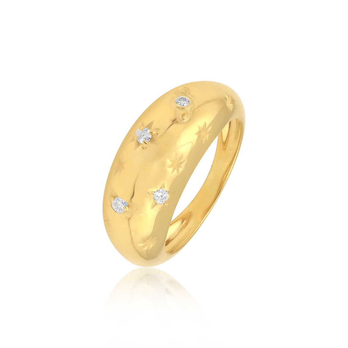 IGI Certified Lab Grown Diamond Accent Ring, 0.08ct tw — 14K/18K Solid Gold