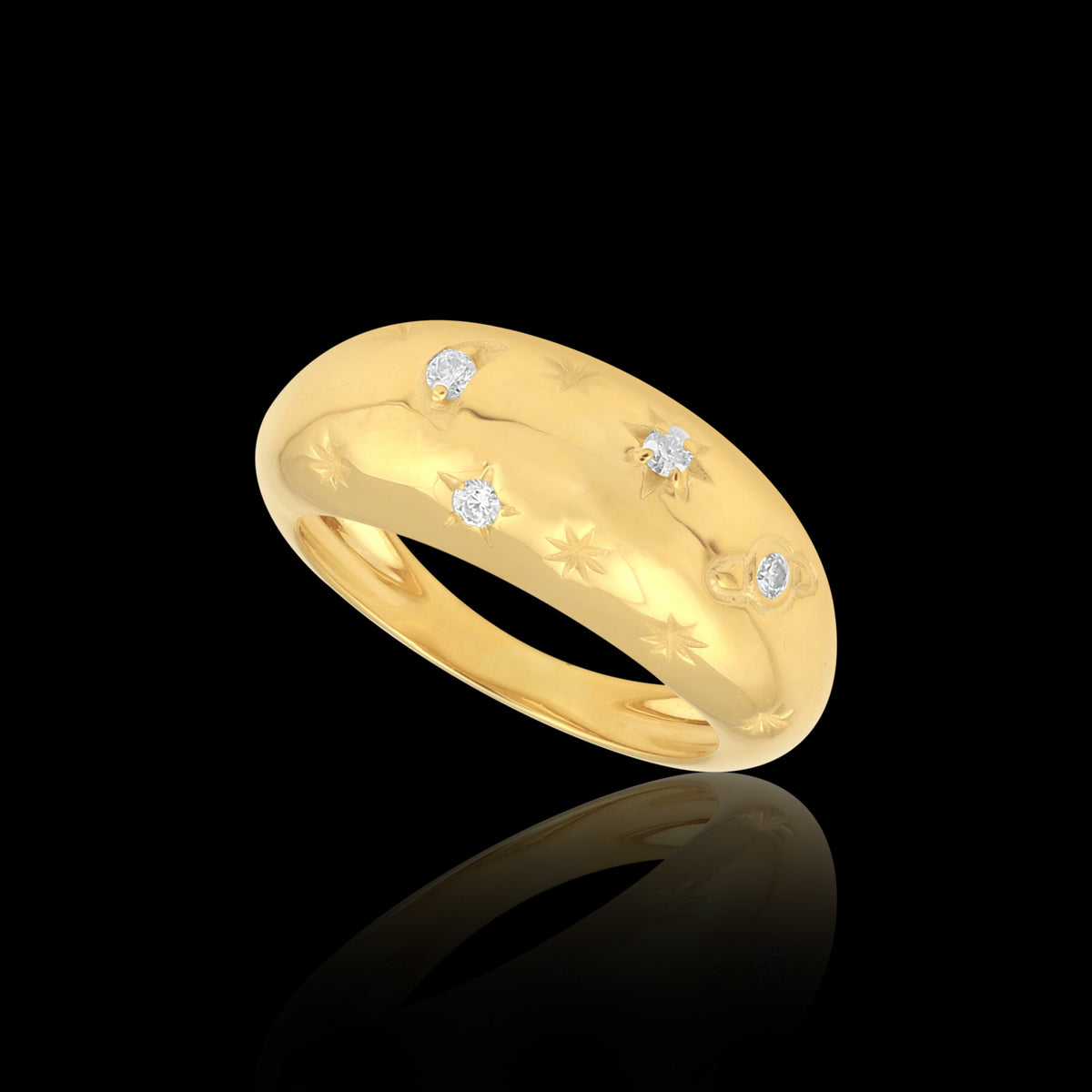 IGI Certified Lab Grown Diamond Accent Ring, 0.08ct tw — 14K/18K Solid Gold
