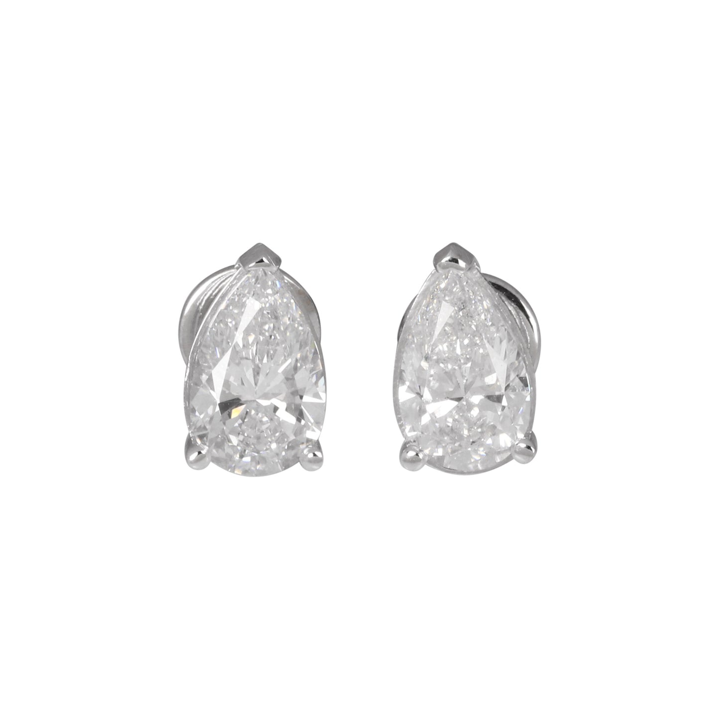 IGI Certified Lab Grown Diamond Round Stud Earrings — 5 Carat, 18K Solid Gold