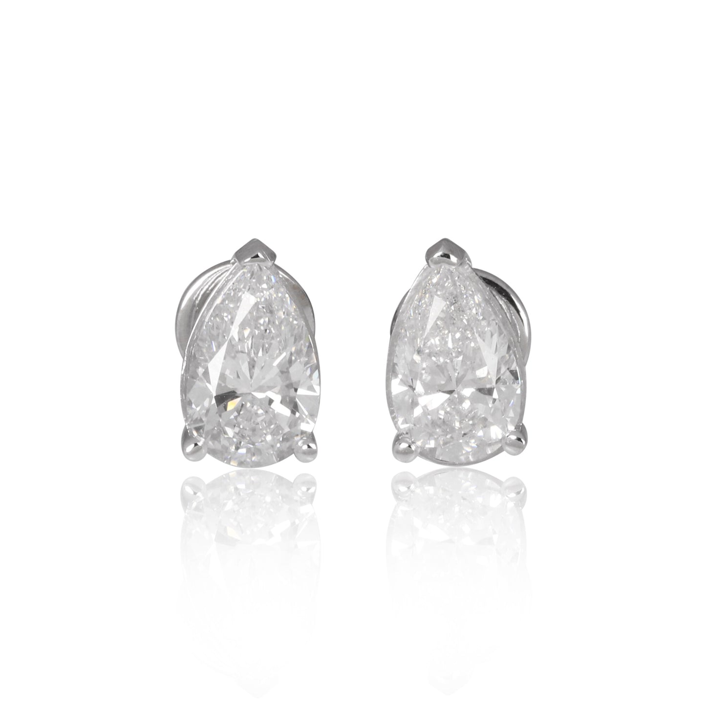 IGI Certified Lab Grown Diamond Round Stud Earrings — 5 Carat, 18K Solid Gold