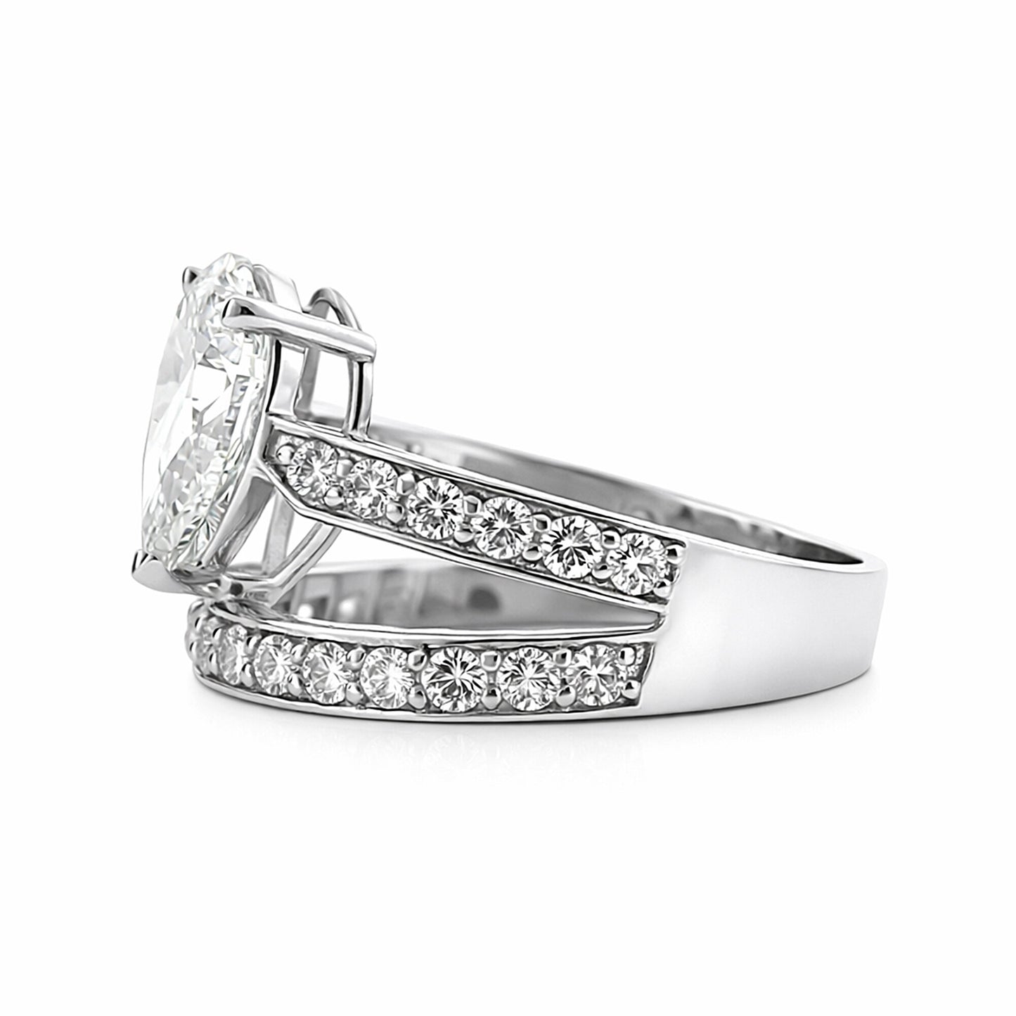 IGI Certified Lab Grown Diamond Pear Halo Ring, 0.60ct tw — 14K/18K Solid Gold