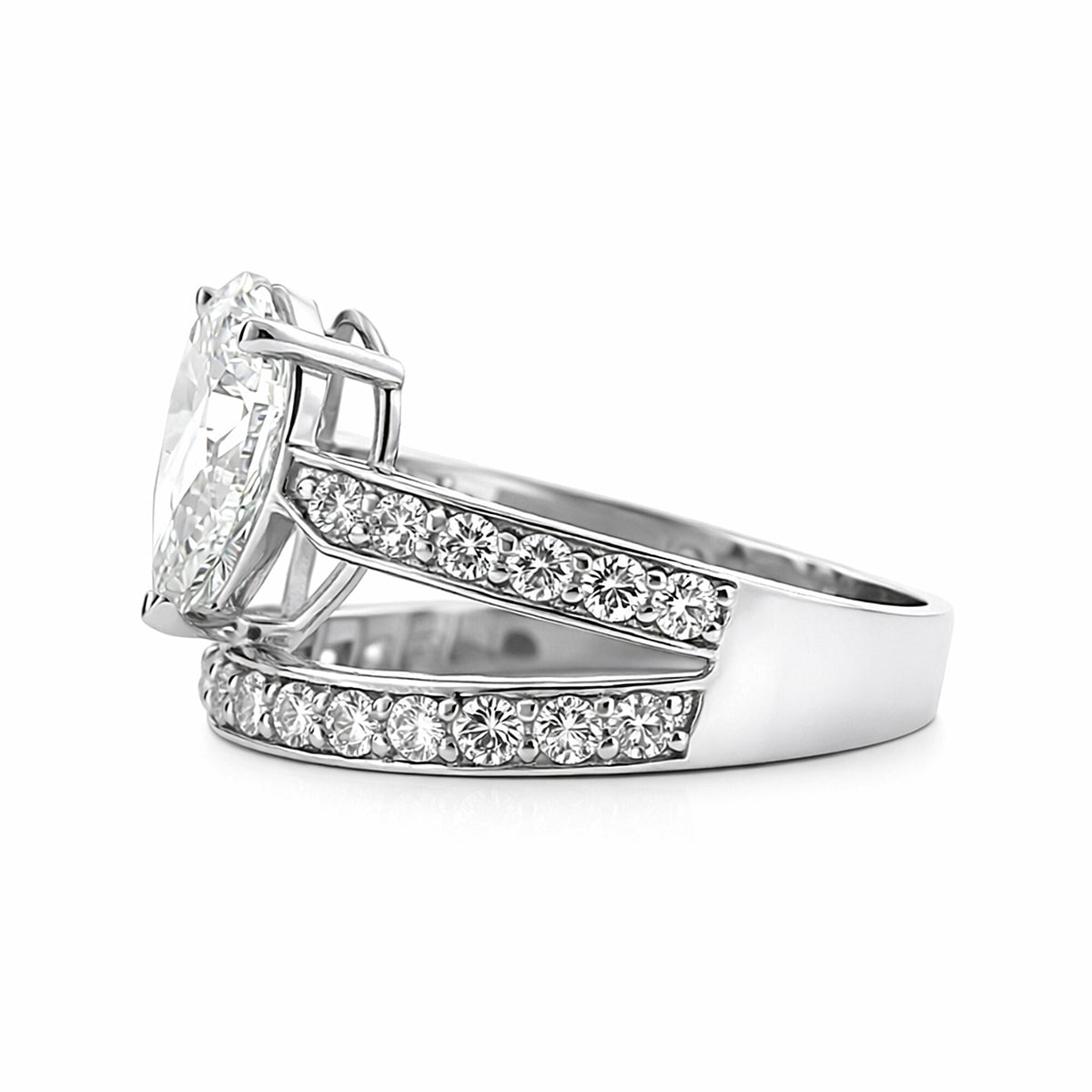 IGI Certified Lab Grown Diamond Pear Halo Ring, 0.60ct tw — 14K/18K Solid Gold