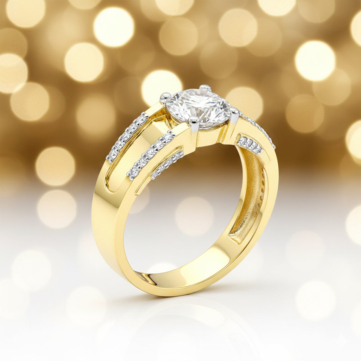 IGI Certified Lab Grown Diamond Round Cluster Ring, 0.60ct tw — 14K/18K Solid Gold
