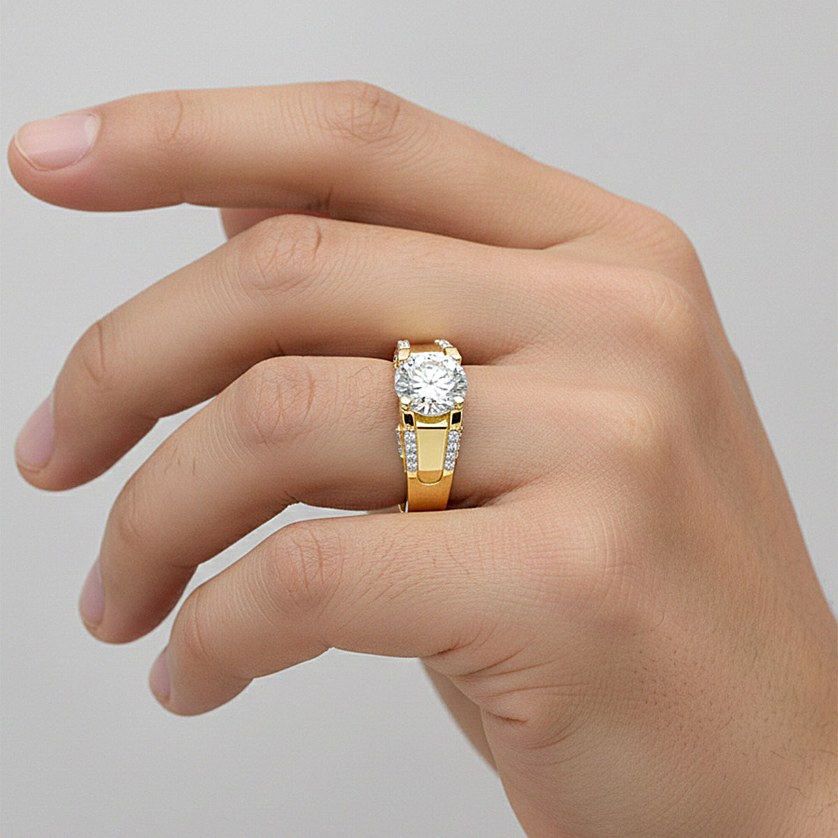 IGI Certified Lab Grown Diamond Round Cluster Ring, 0.60ct tw — 14K/18K Solid Gold