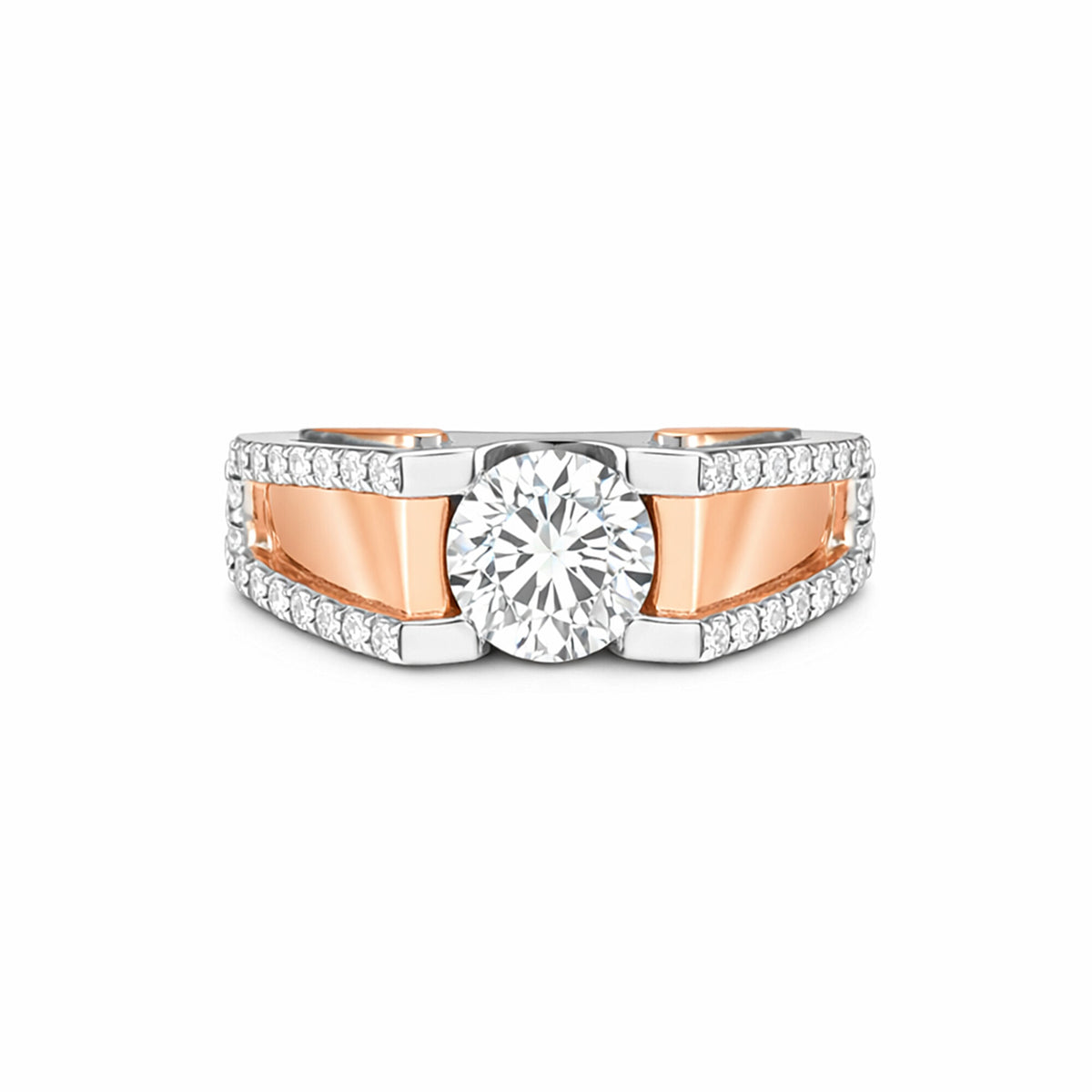 IGI Certified Lab Grown Diamond Round Halo Ring, 0.69ct tw — 14K/18K Solid Gold