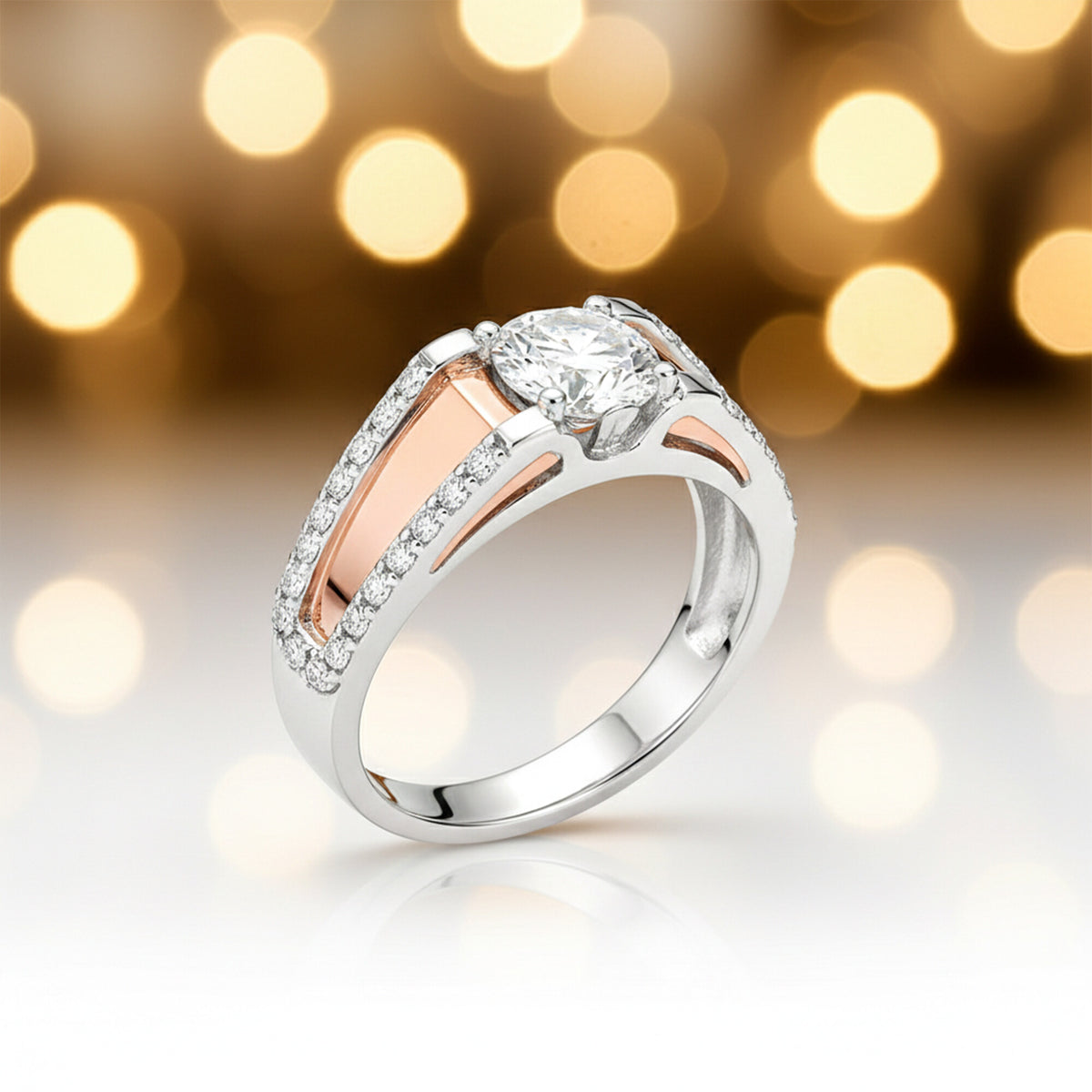 IGI Certified Lab Grown Diamond Round Halo Ring, 0.69ct tw — 14K/18K Solid Gold