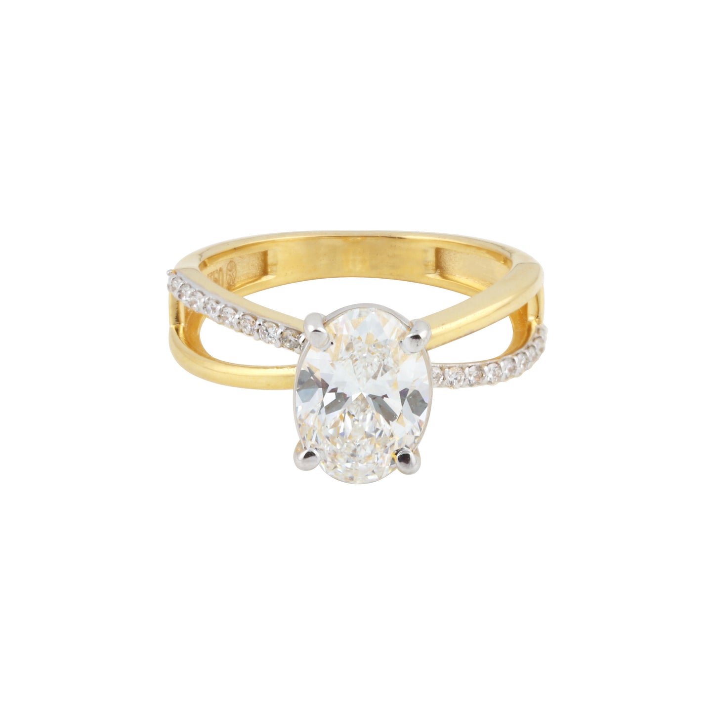 IGI Certified Lab Grown Diamond Oval Halo Ring, 0.24ct tw — 14K/18K Solid Gold