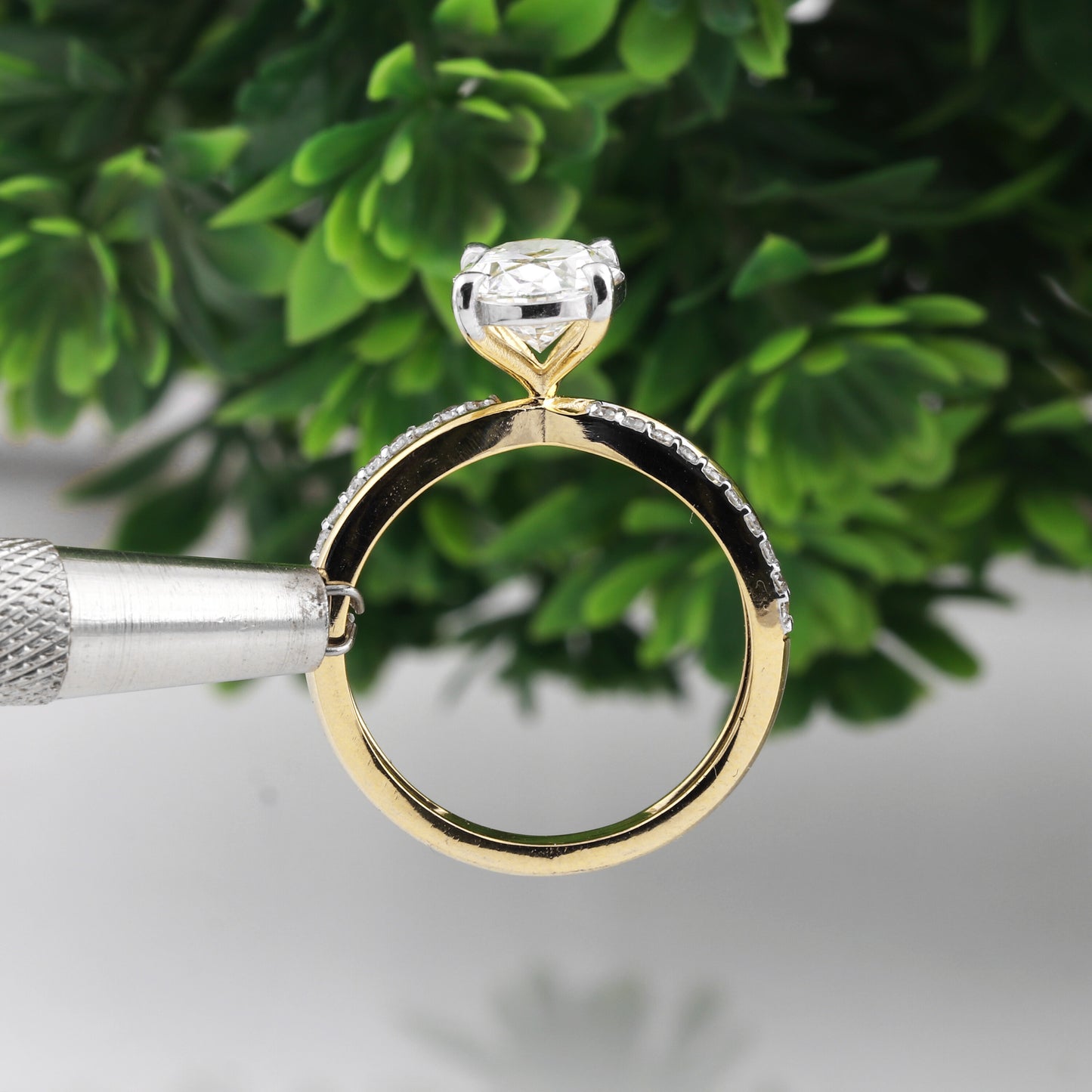 IGI Certified Lab Grown Diamond Oval Halo Ring, 0.24ct tw — 14K/18K Solid Gold