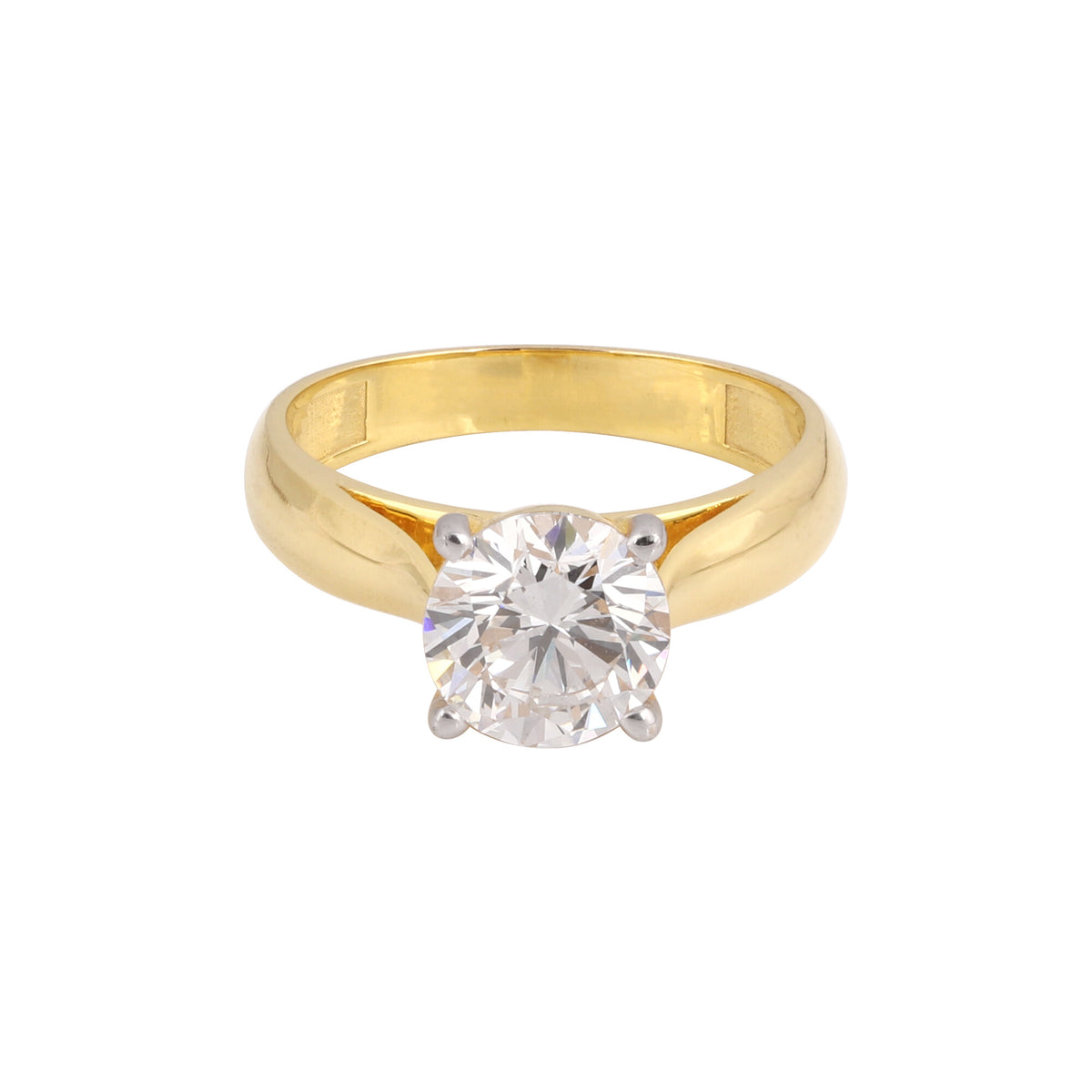 IGI Certified Lab Grown Diamond Round-Cut Solitaire Ring — 18K Solid Gold