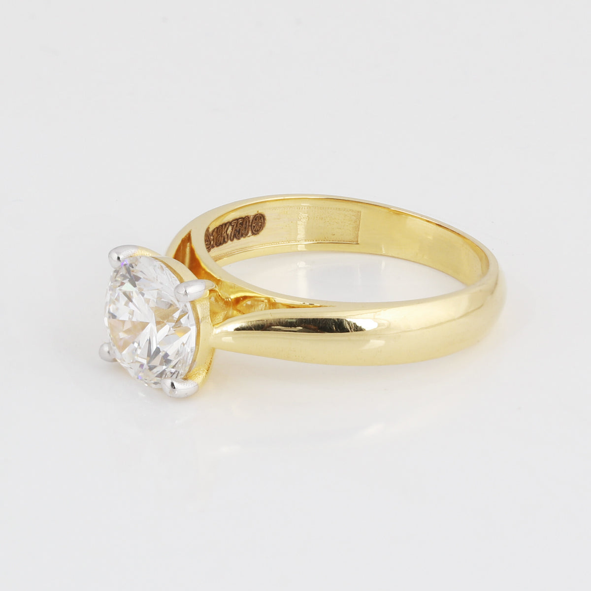 IGI Certified Lab Grown Diamond Round-Cut Solitaire Ring — 18K Solid Gold