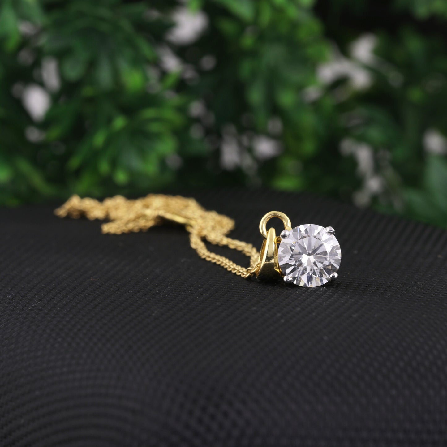 IGI Certified Lab Grown Diamond Round-Cut Solitaire Pendant Necklace — 14K/18K Solid Gold, Adjustable Chain