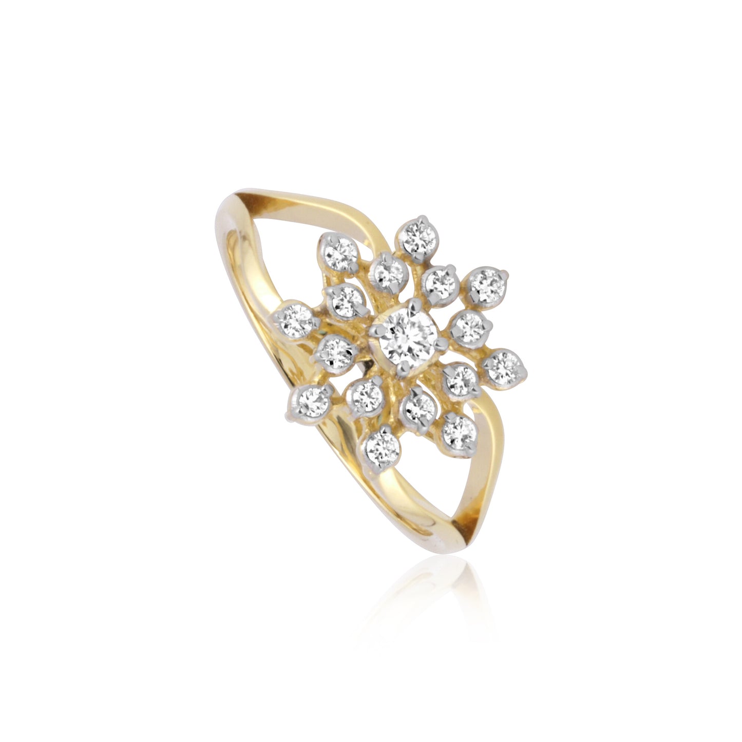 IGI Certified Lab Grown Diamond Oval Halo Ring, 0.24ct tw — 18K Solid Gold
