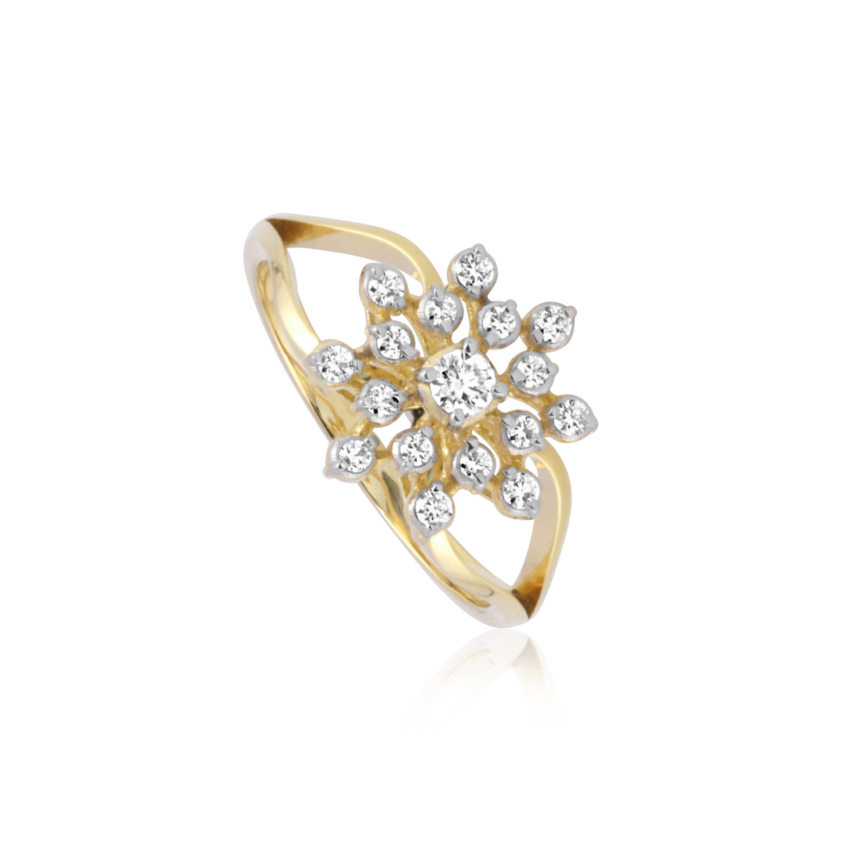 IGI Certified Lab Grown Diamond Oval Halo Ring, 0.24ct tw — 18K Solid Gold