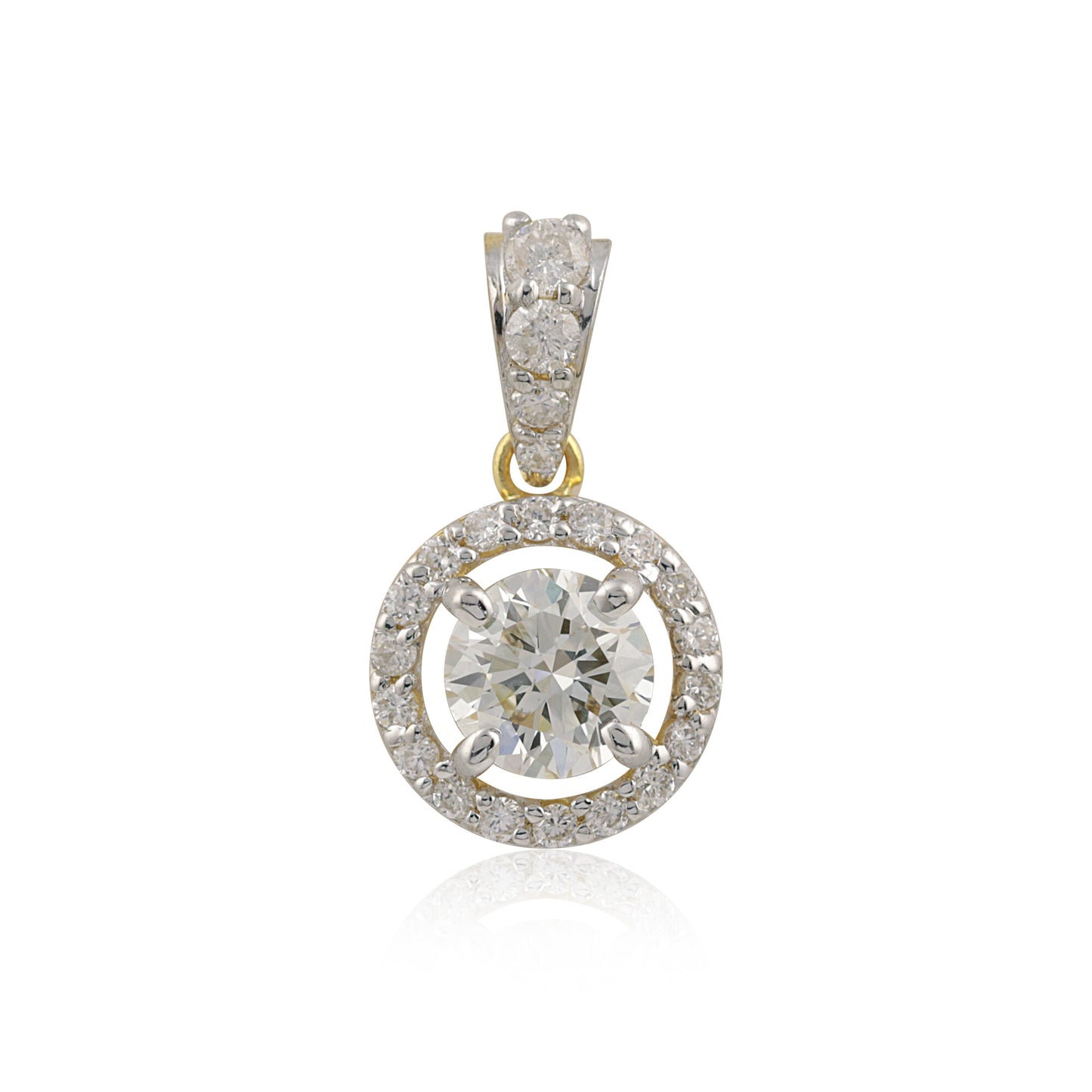 IGI Certified Lab Grown Diamond Round-Cut Cluster Pendant Necklace — 14K/18K Solid Gold, Adjustable Chain