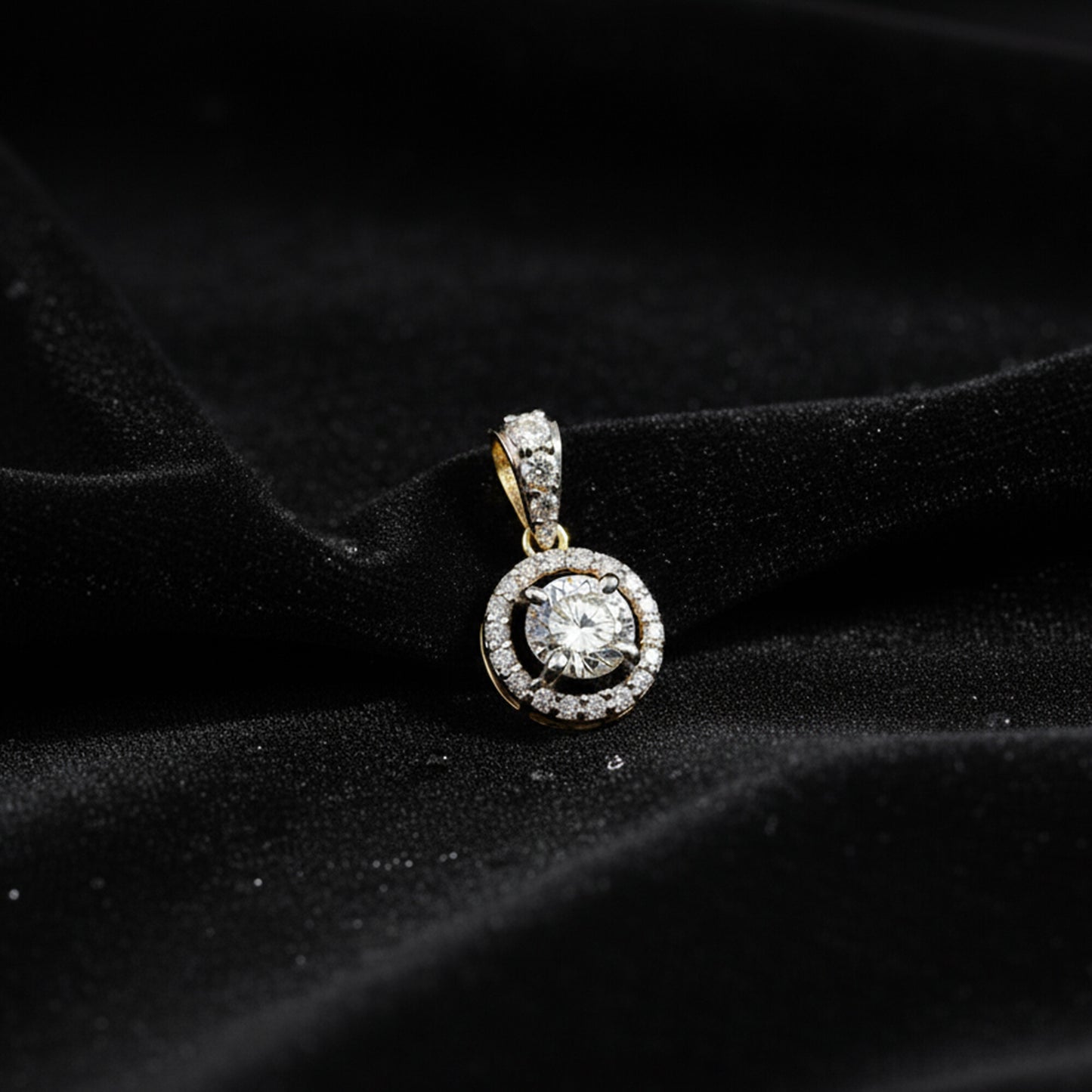 IGI Certified Lab Grown Diamond Round-Cut Cluster Pendant Necklace — 14K/18K Solid Gold, Adjustable Chain
