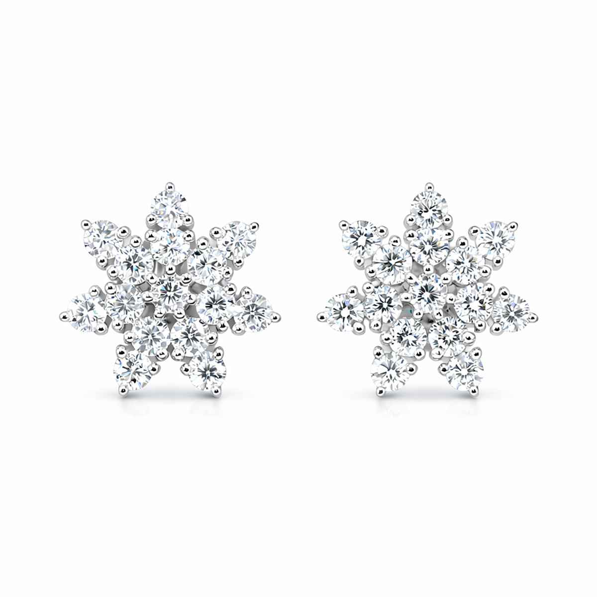 IGI Certified Lab Grown Diamond Round-Cut Pave Cluster Ring — 14K/18K Solid Gold