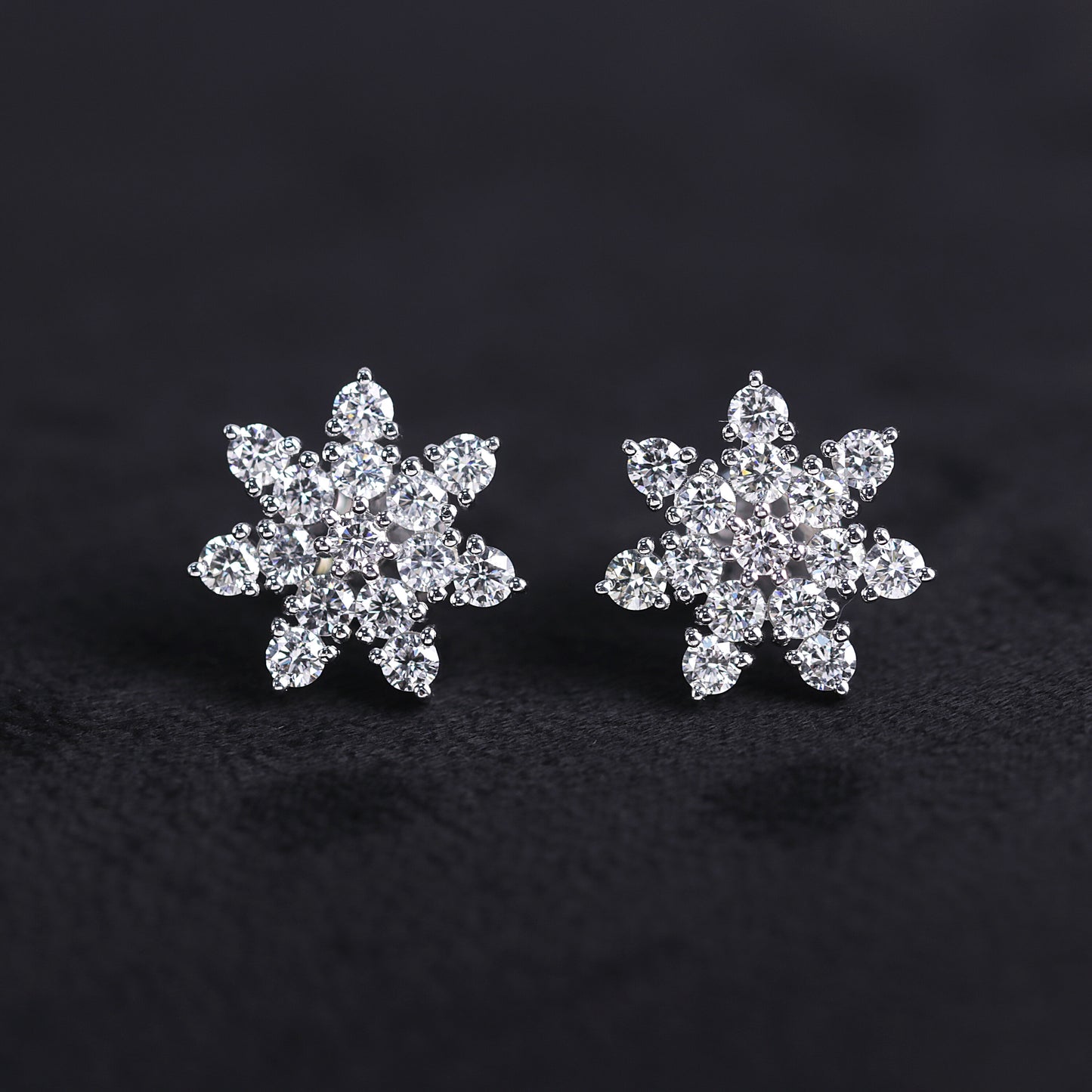 IGI Certified Lab Grown Diamond Round-Cut Pave Cluster Ring — 14K/18K Solid Gold