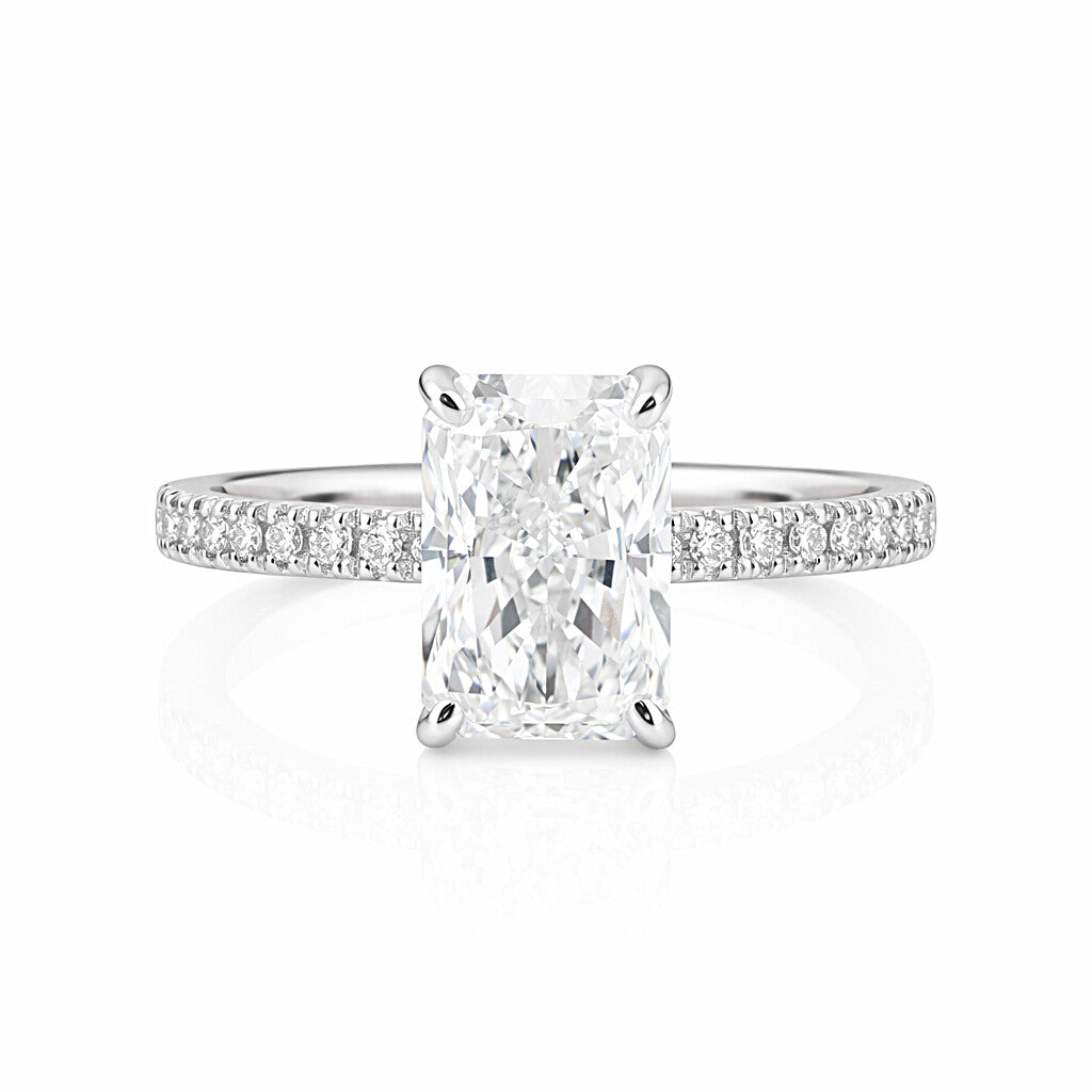 IGI Certified Lab Grown Diamond Emerald-Cut Ring — Solid 14K and 18K Gold