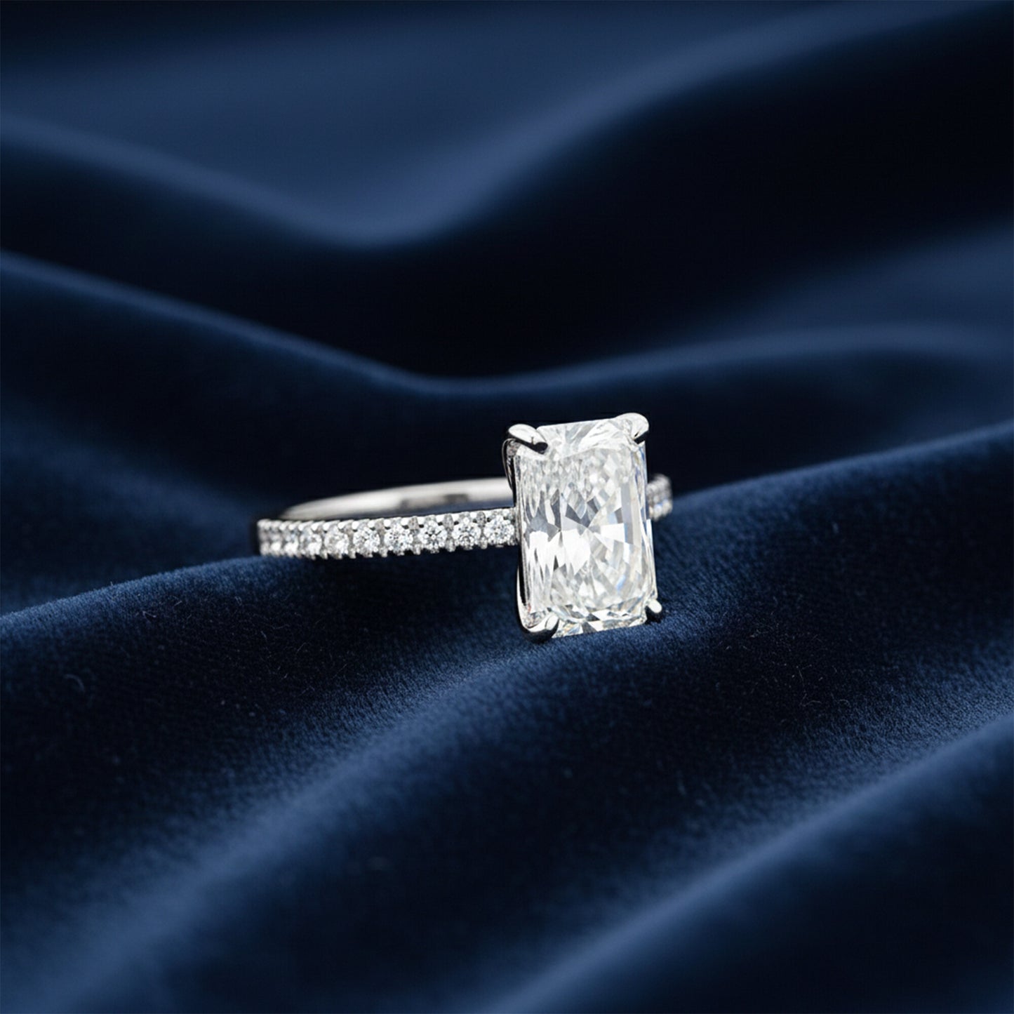 IGI Certified Lab Grown Diamond Emerald-Cut Ring — Solid 14K and 18K Gold