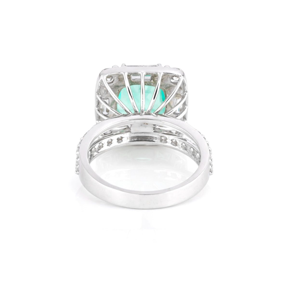 IGI Certified Lab Grown Fancy Green Diamond Asscher-Cut Ring — Solid 14K and 18K Gold
