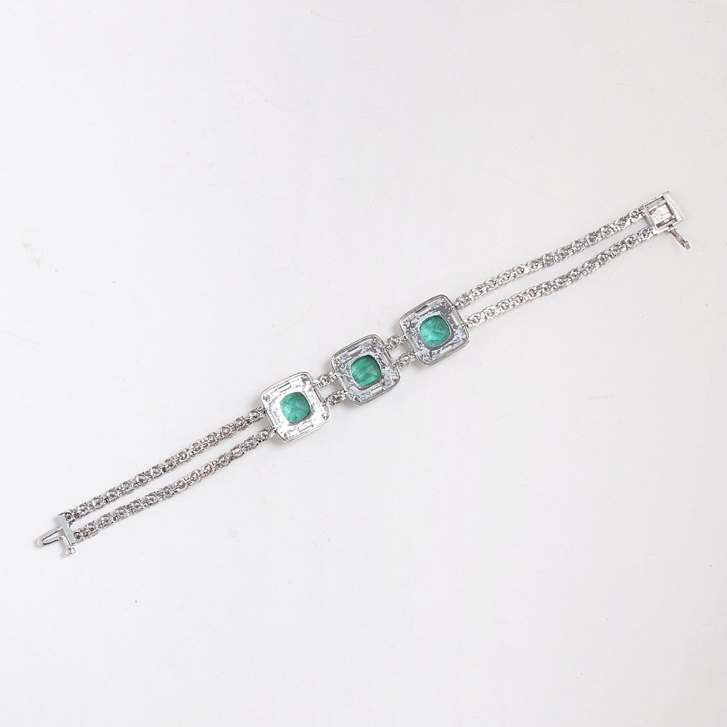 IGI Certified Lab Grown Emerald All-Stone Tennis Bracelet — 14K/18K Solid Gold, 17.47 Carat
