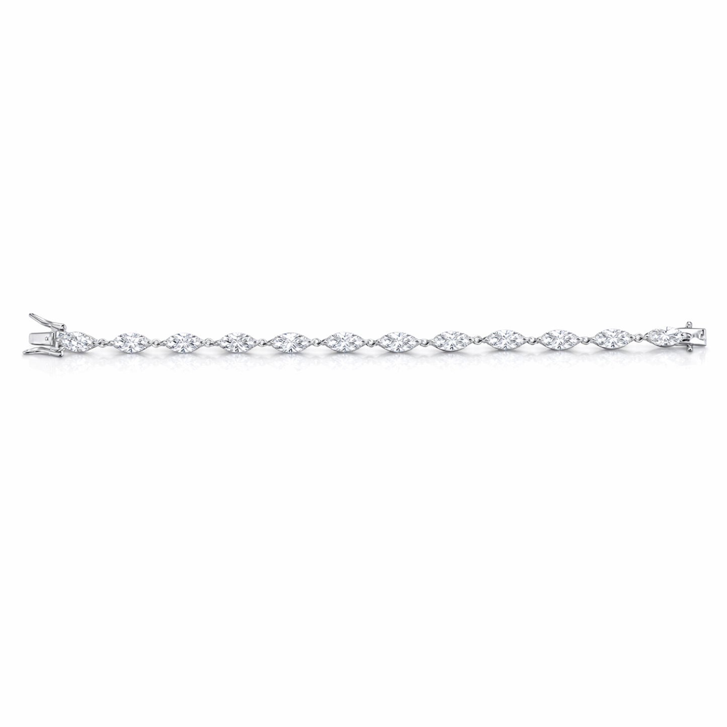 IGI Certified Lab Grown Diamond Graduated Tennis Bracelet — 18K Solid Gold, 12.4 Carat