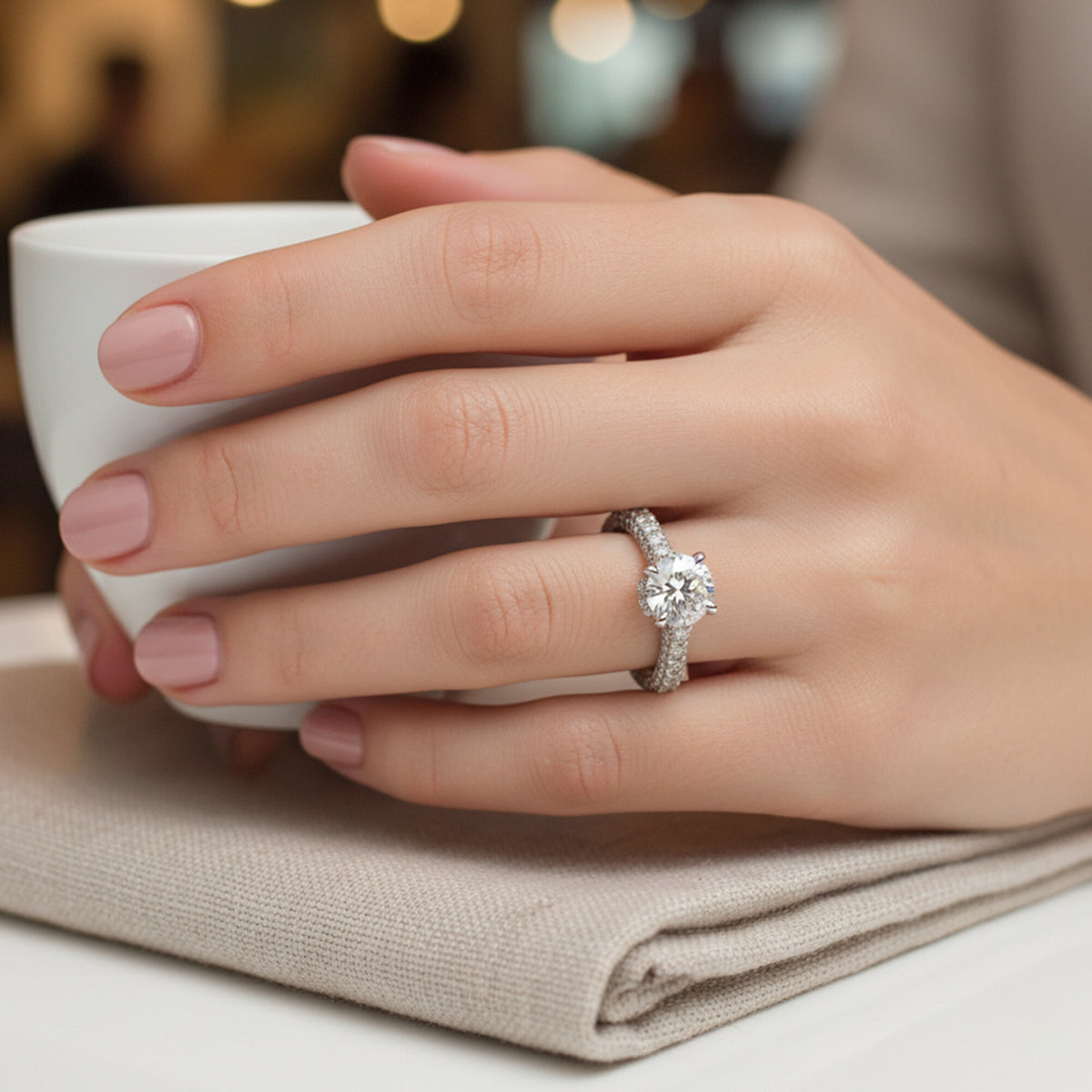 IGI Certified Lab Grown Diamond Round-Cut Ring — Solid 14K and 18K Gold