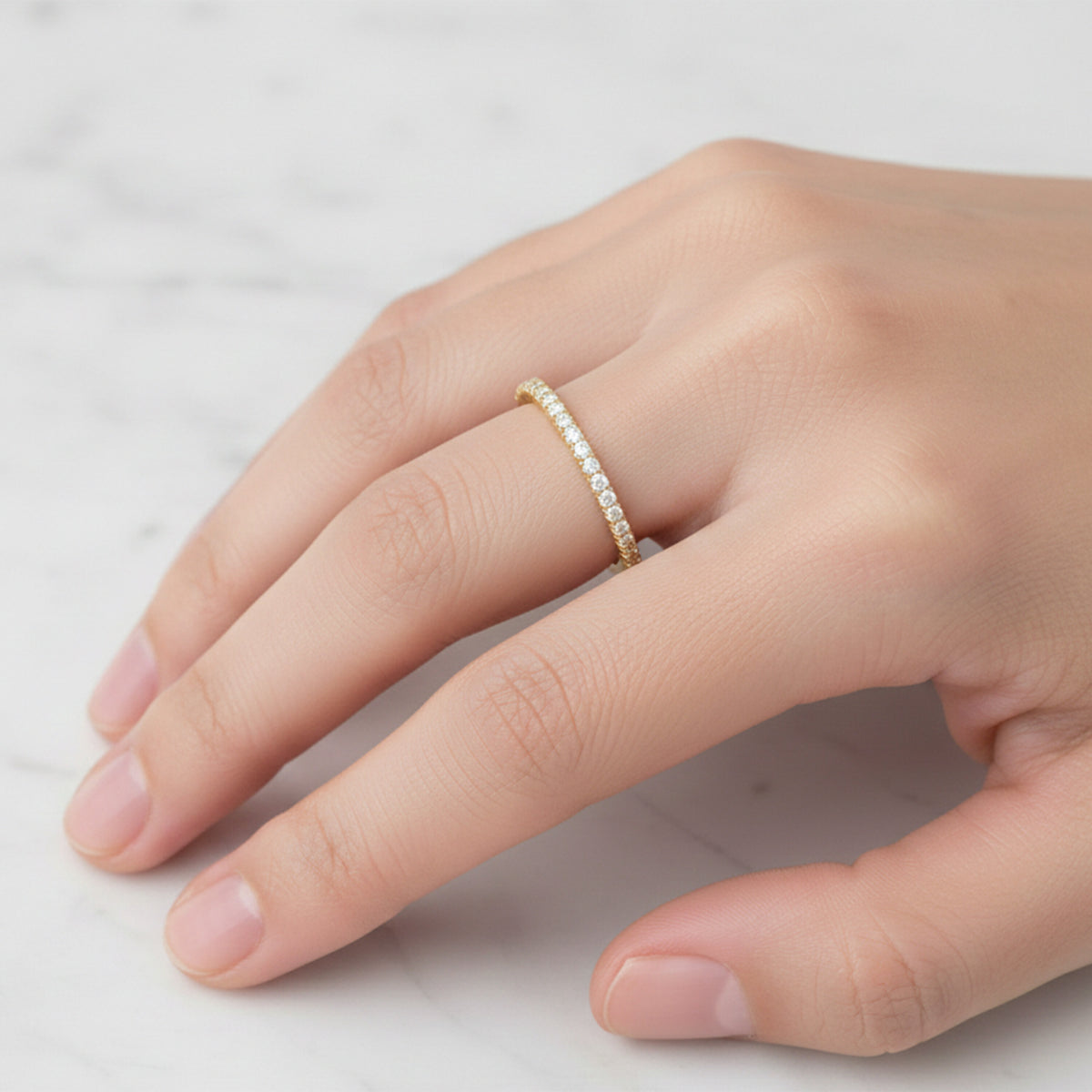 IGI Certified Lab Grown Diamond Round-Cut Ring — Solid 14K and 18K Gold