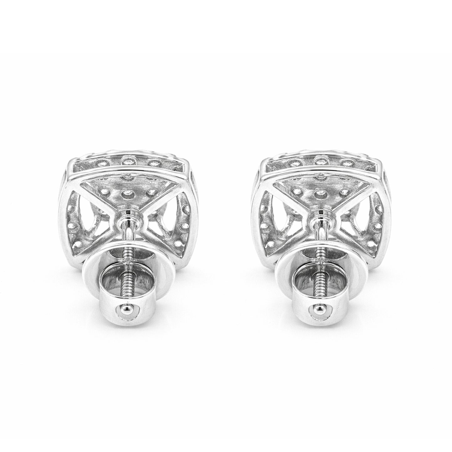 IGI Lab Grown Diamond Round Cluster Stud Earrings — Solid Gold, 0.676ct T.W.