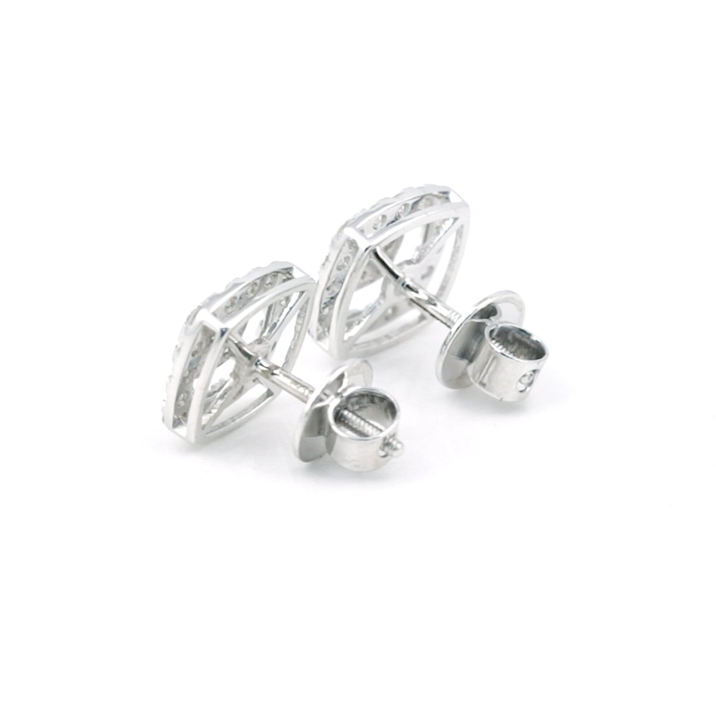 IGI Lab Grown Diamond Round Cluster Stud Earrings — Solid Gold, 0.676ct T.W.