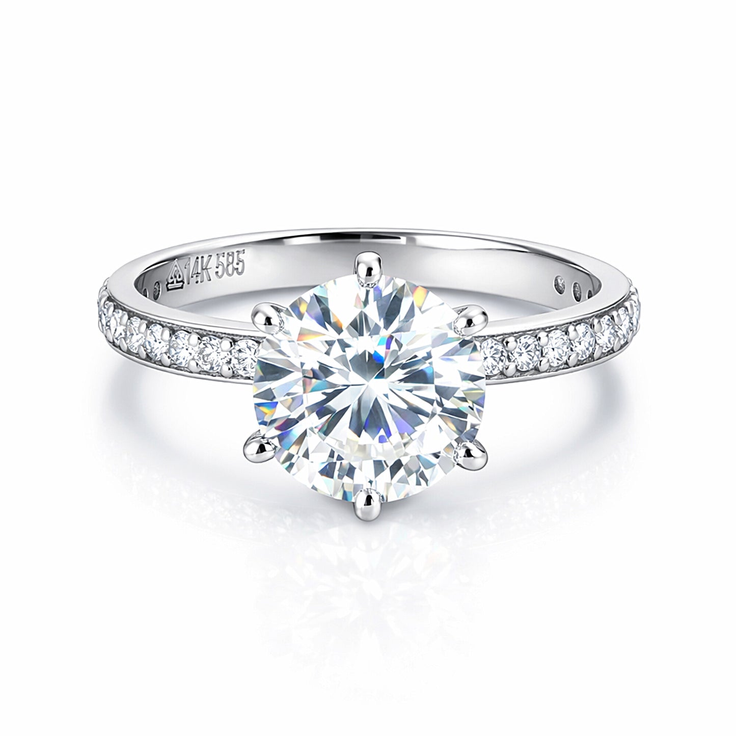 IGI Certified Lab Grown Diamond Round-Cut Ring — Solid 14K and 18K Gold